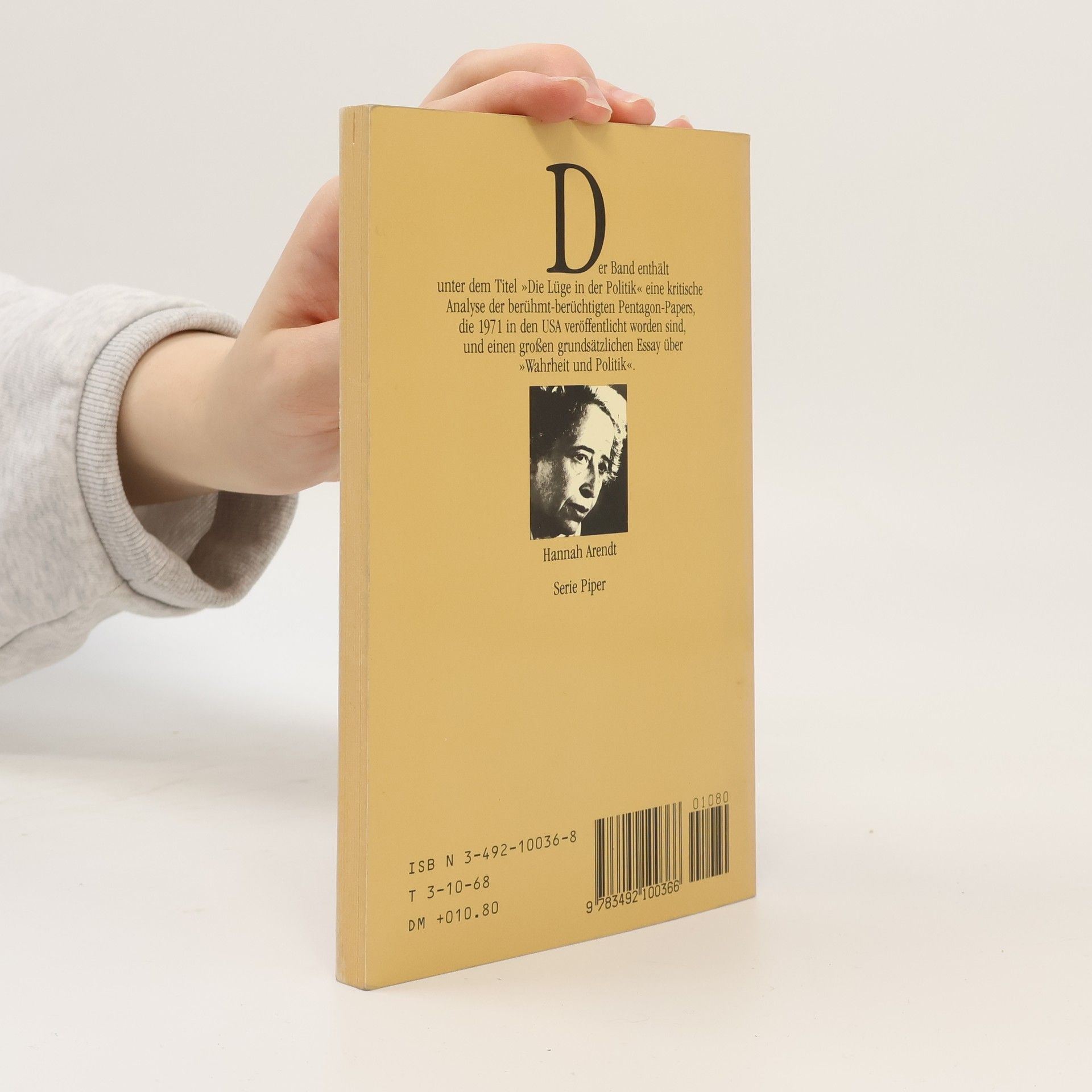 Hannah Arendt Wahrheit und Lüge in der Politik