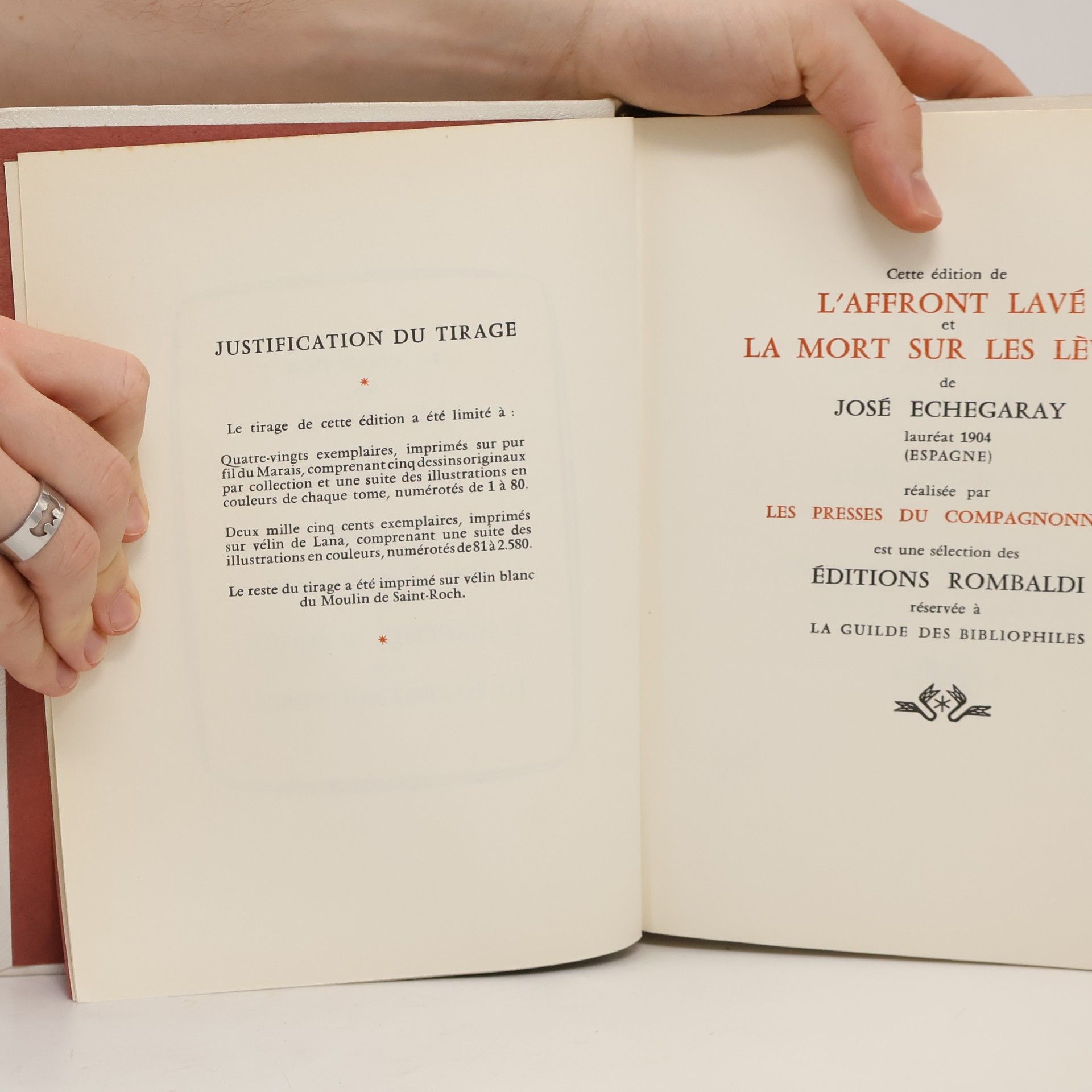 José Echegaray L'Affront lavé et La Mort sur les lèvres