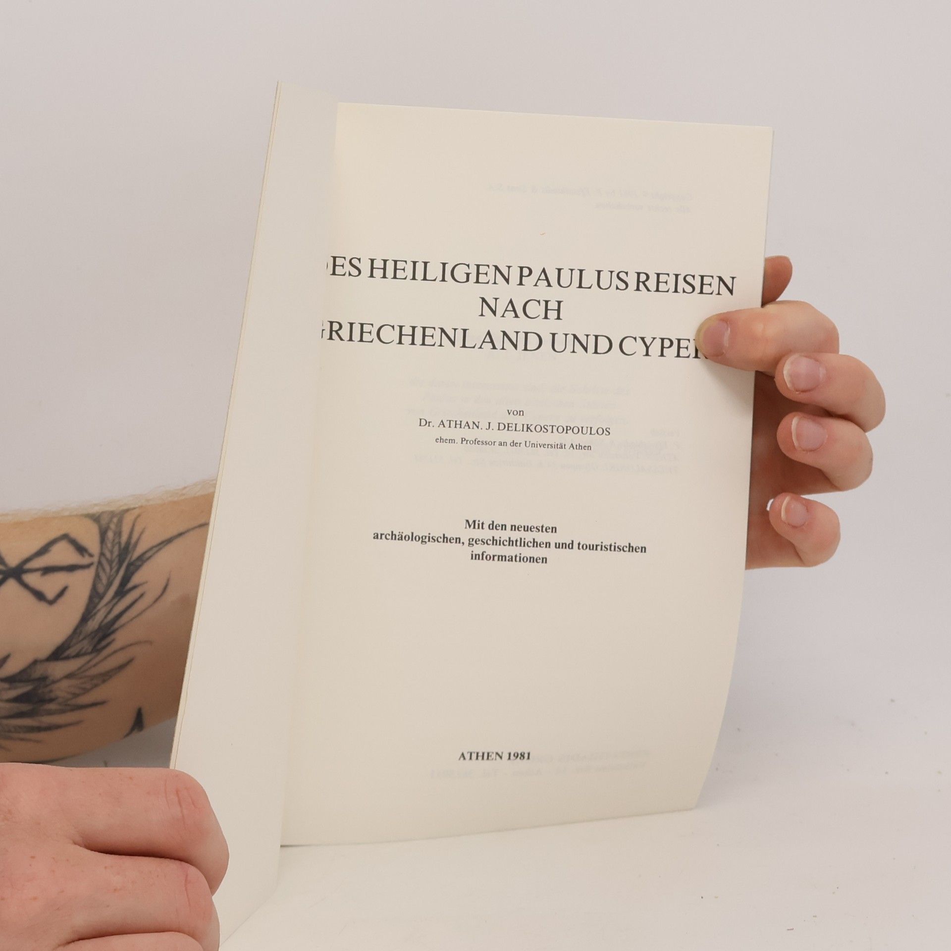 Athan I. Athanasios Iōannēs Delēkōstopoulos Des Heiligen Paulus Reisen nach Griechenland und Cypern