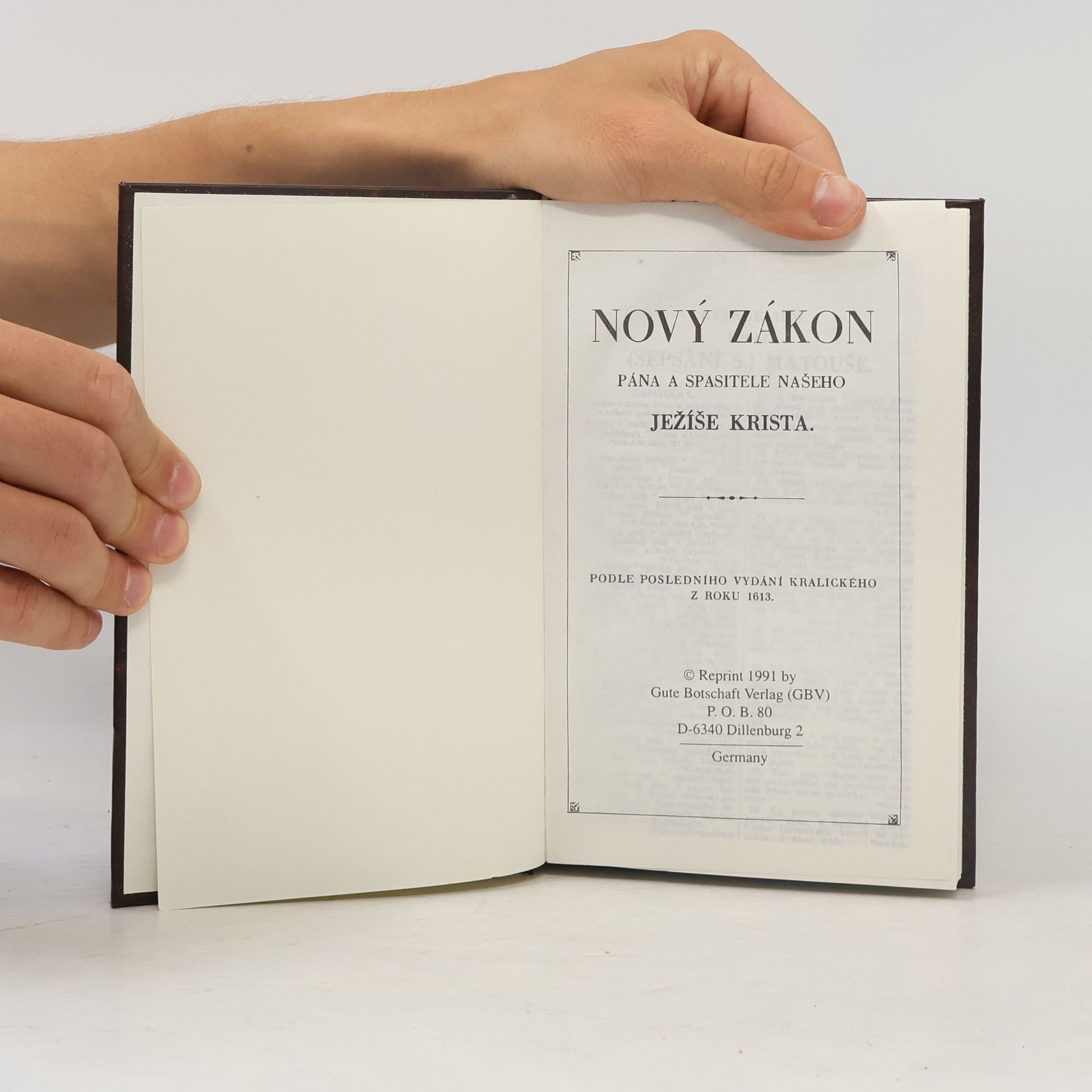 Autorenkollektiv Nový zákon Pána a Spasitele našeho Ježíše Krista