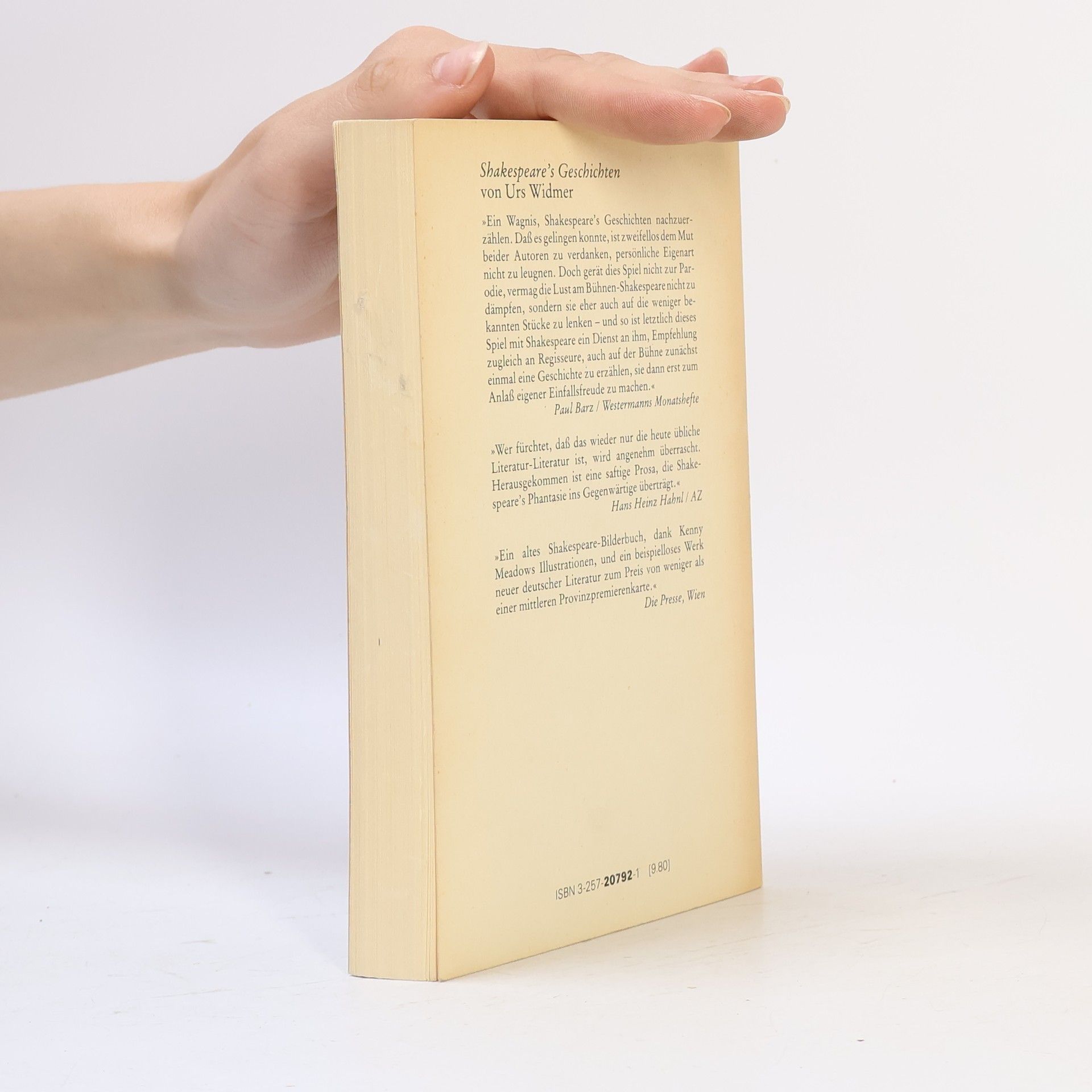 Urs Widmer Shakespeare's Geschichten