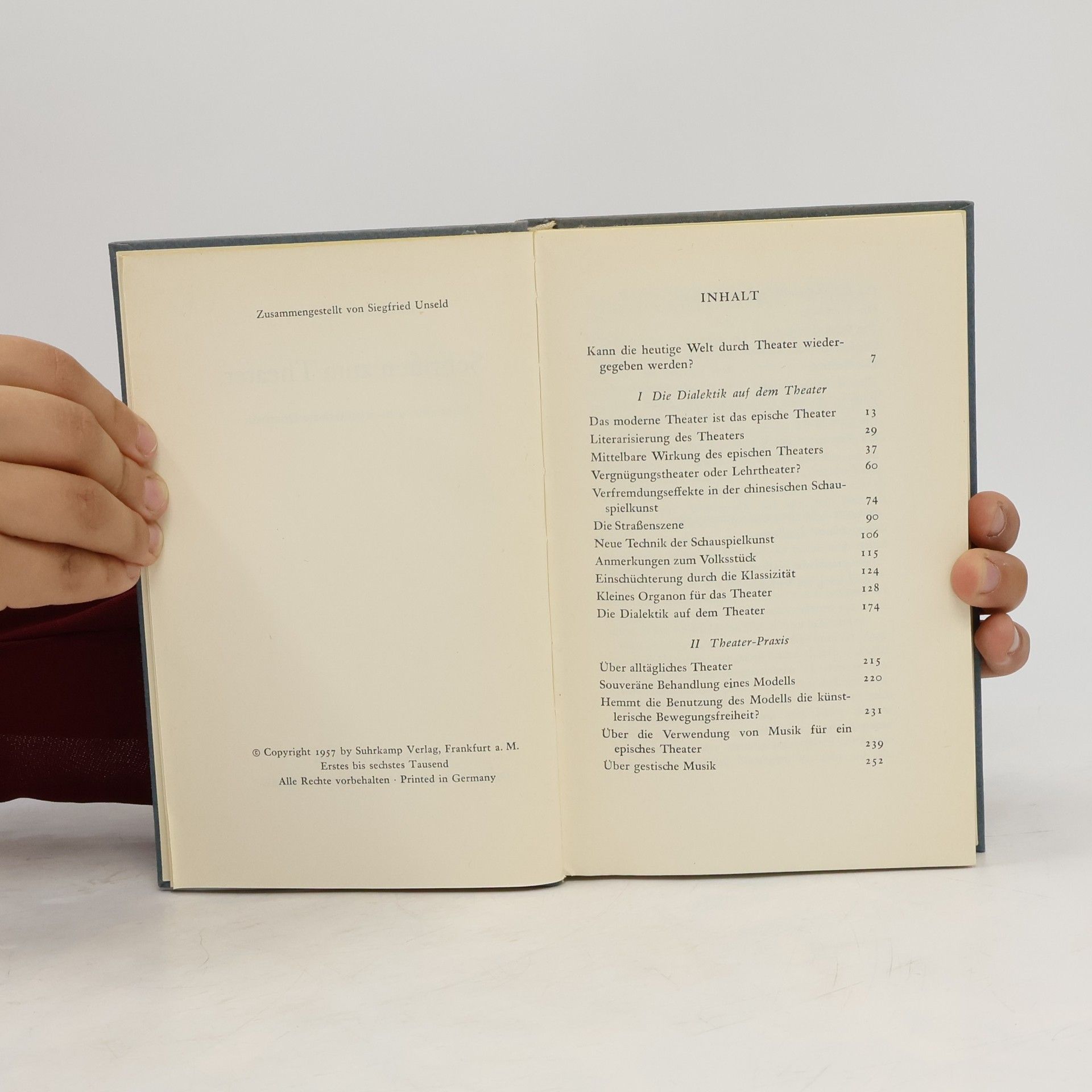 Bertolt Brecht Schriften zum Theater