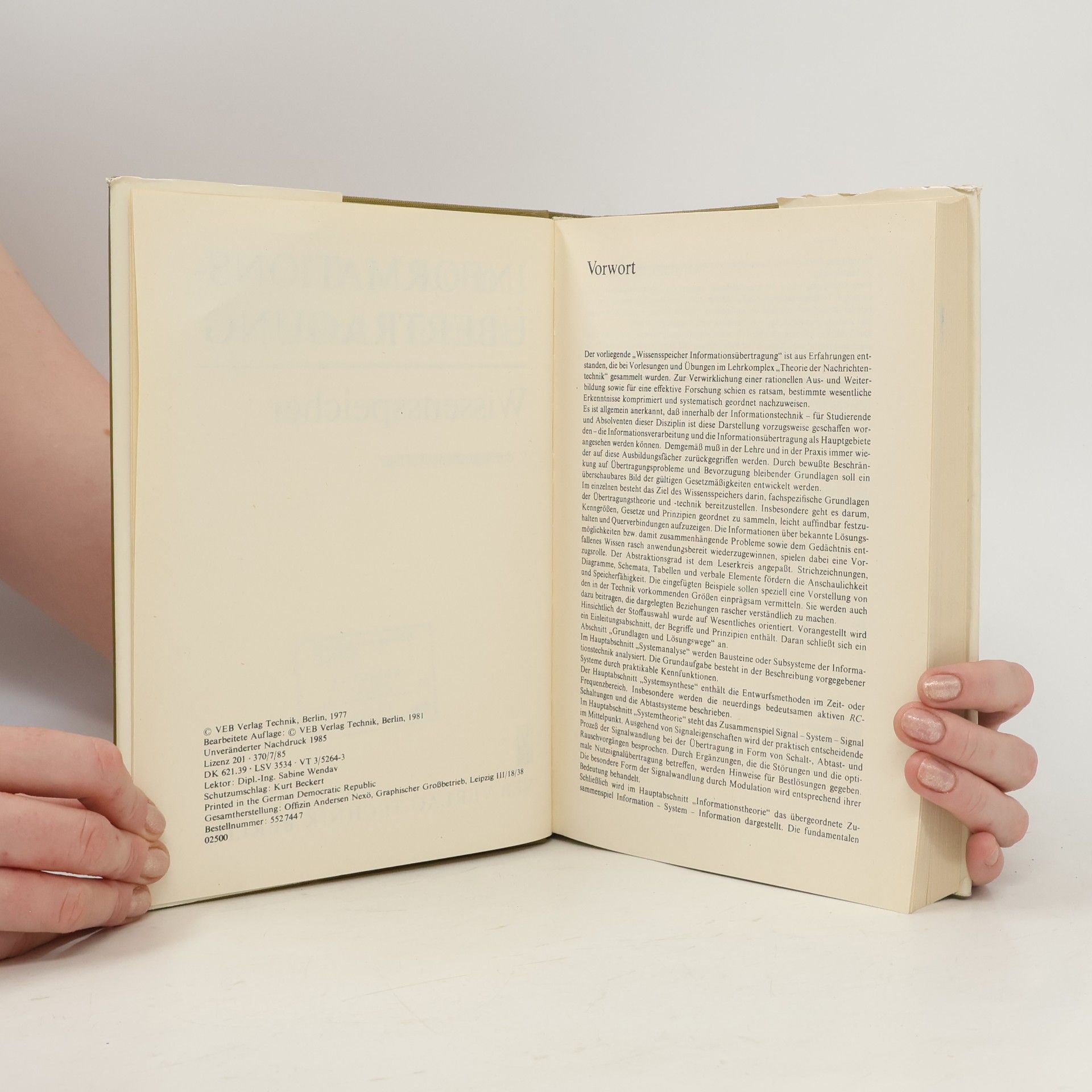 Fritz Fritzsche  Informationsübertragung