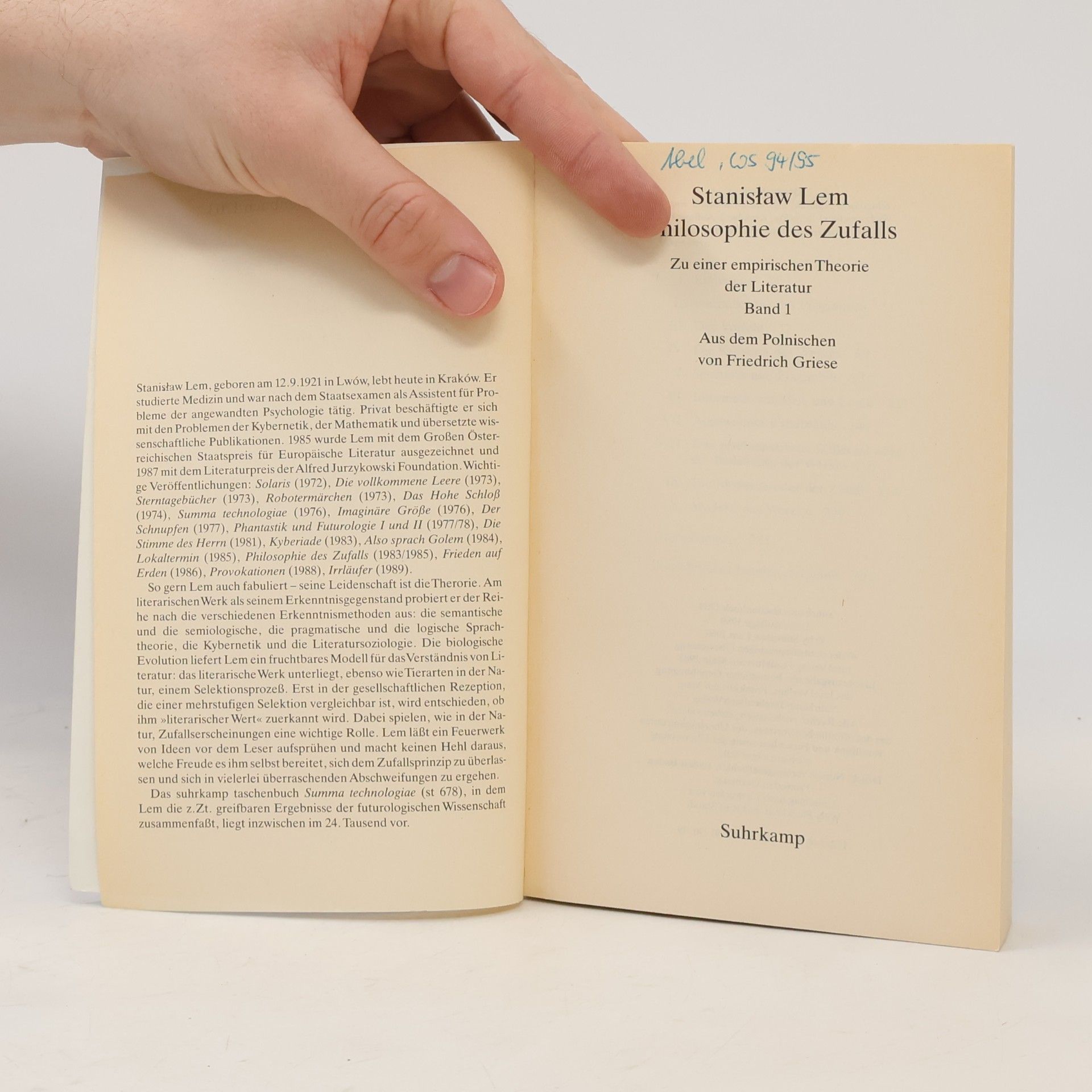 Stanisław Lem Philosophie des Zufalls 2