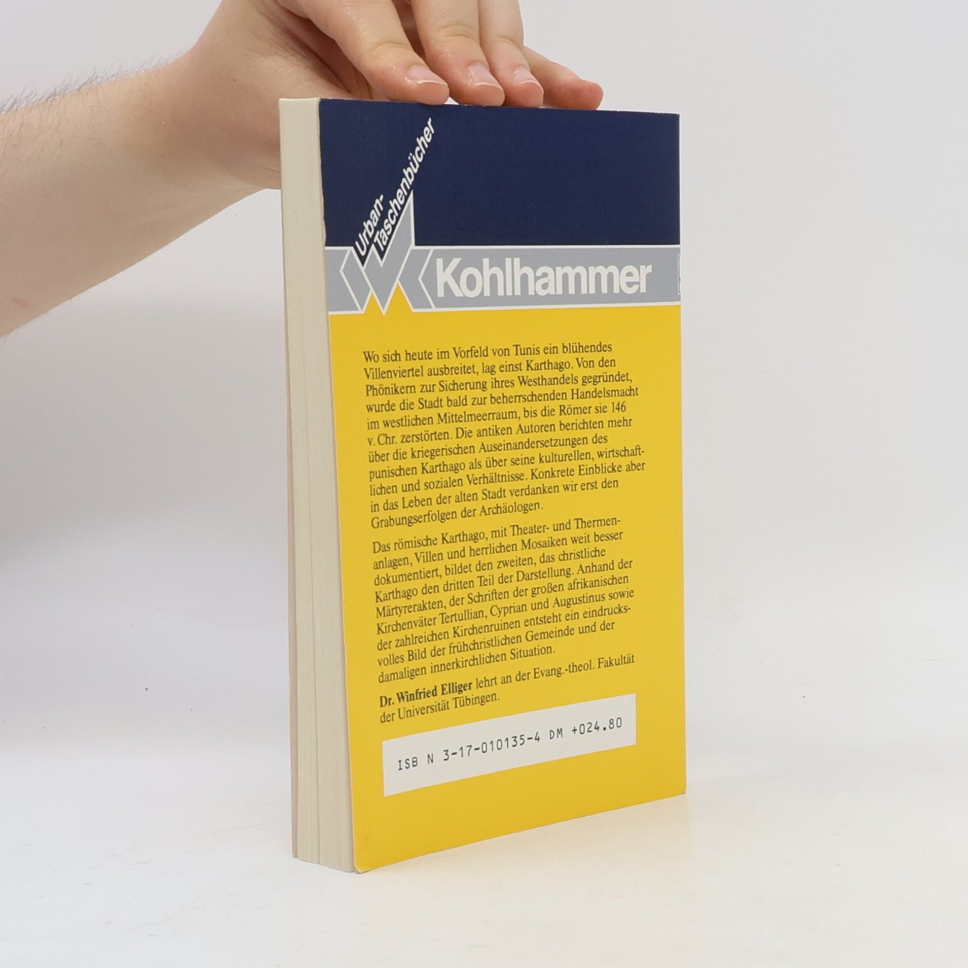 Winfried Elliger Kohlhammer Urban-Taschenbücher - 412: Karthago
