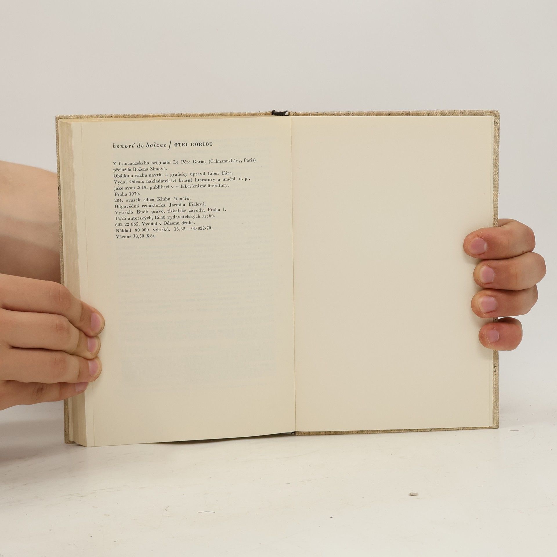 Honoré de Balzac Otec Goriot