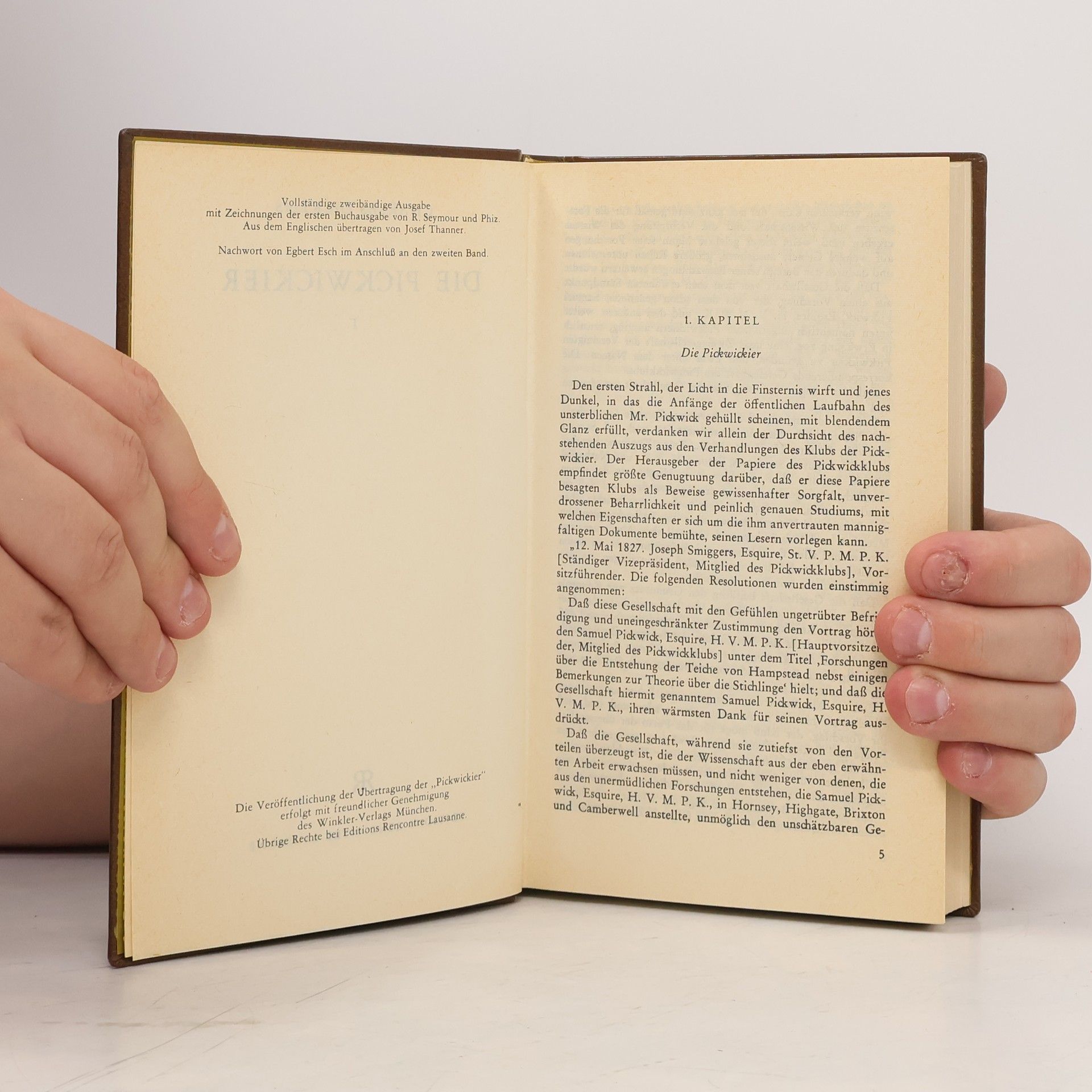 Charles Dickens Die Pickwickier I.