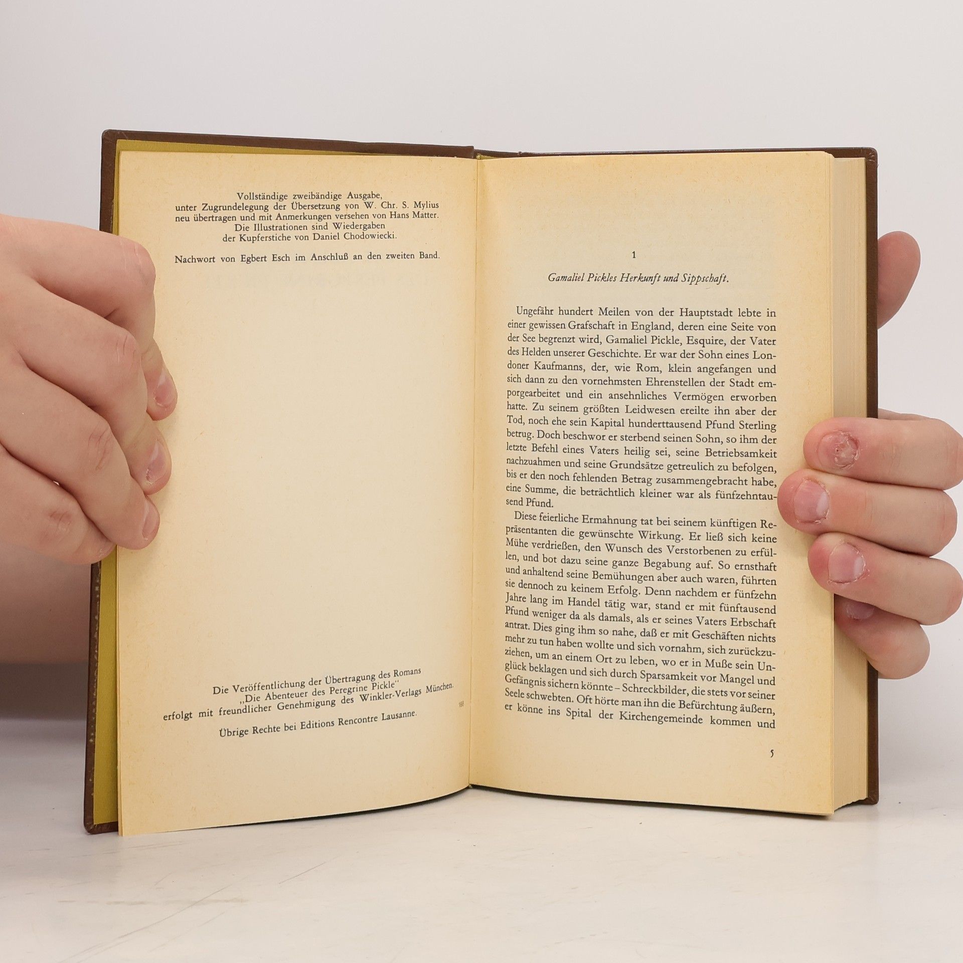Tobias G. Smollett Die Abenteuer des Peregrine Pickle I.