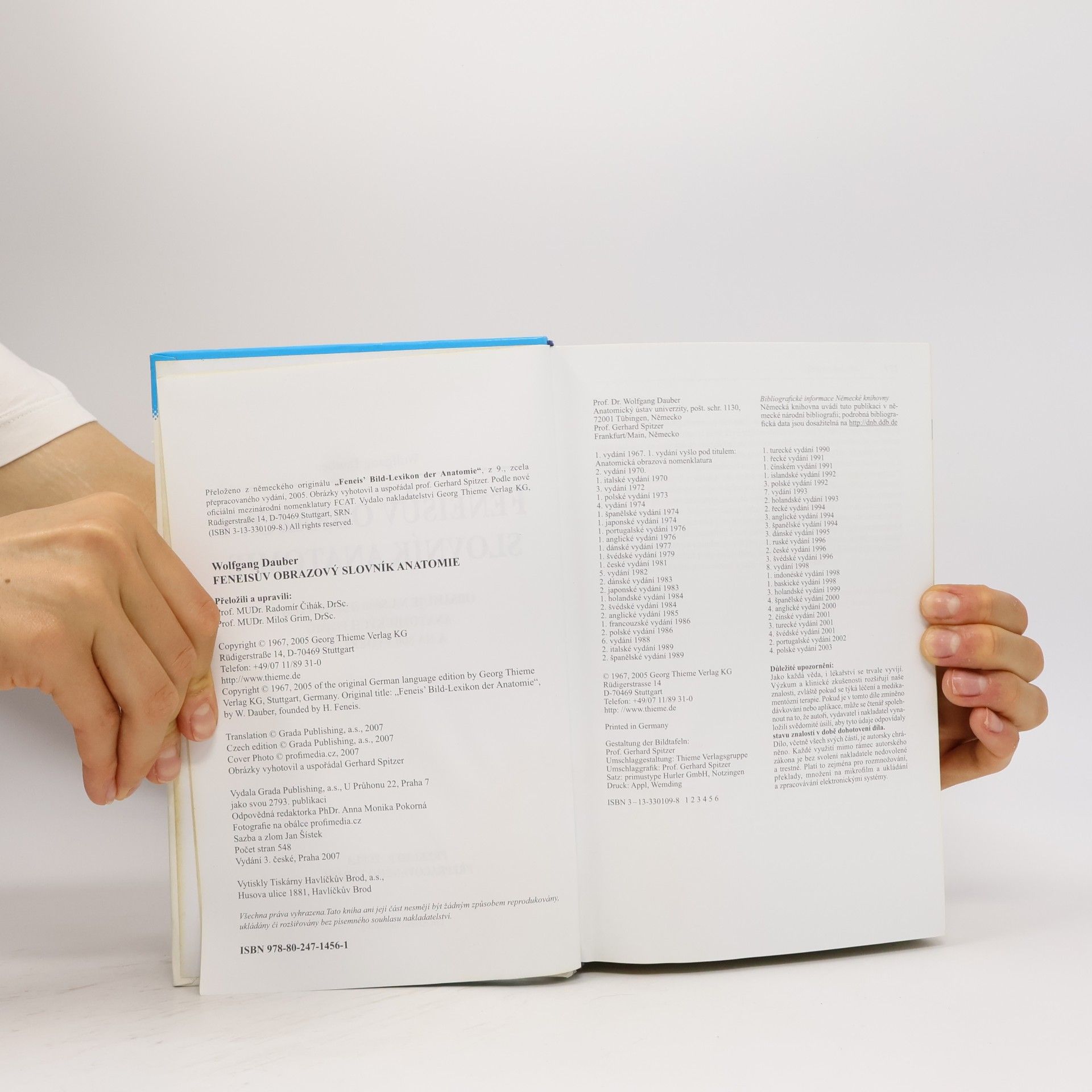 Wolfgang Dauber Feneisův obrazový slovník anatomie