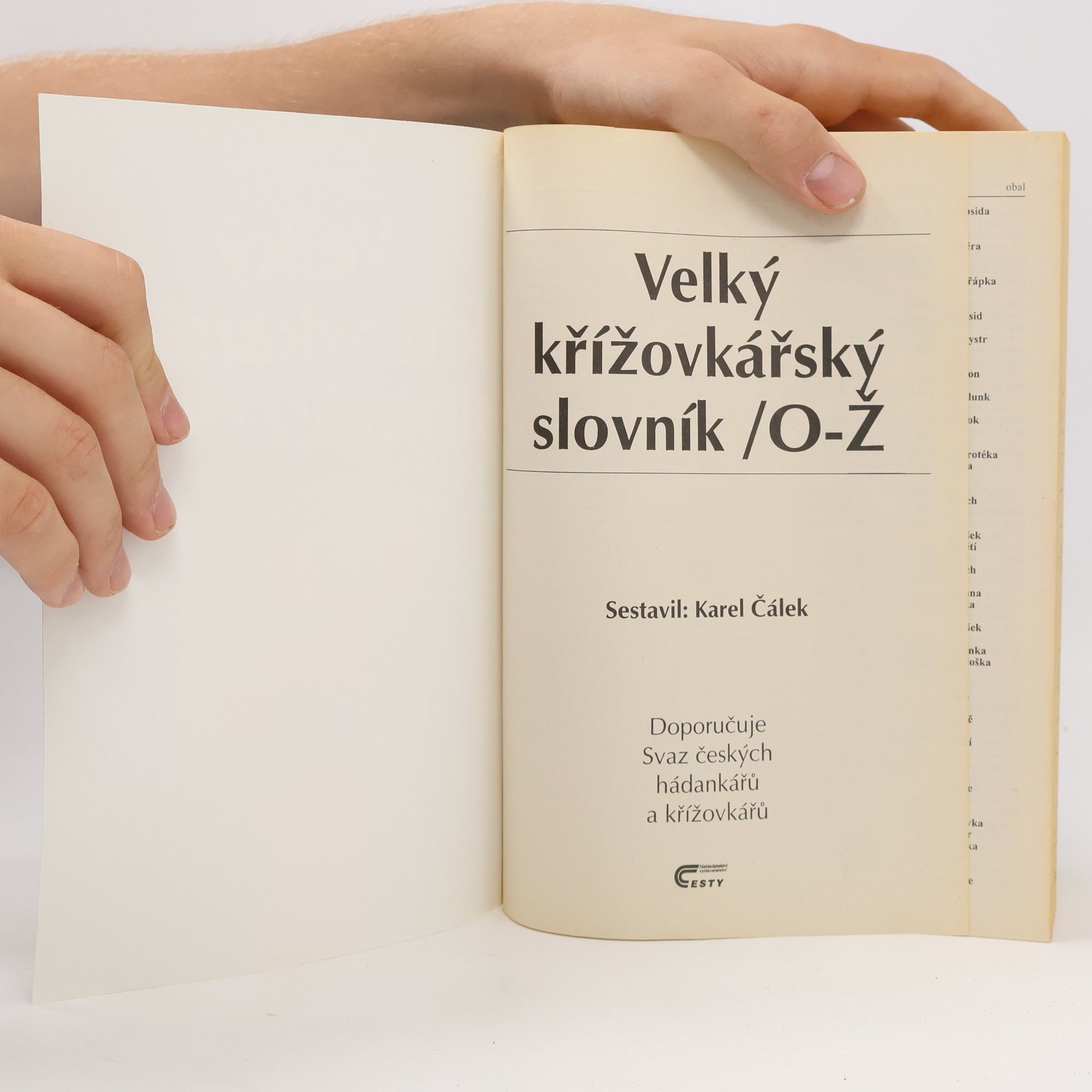 Karel Čálek Velký křížovkářský slovník O-Ž