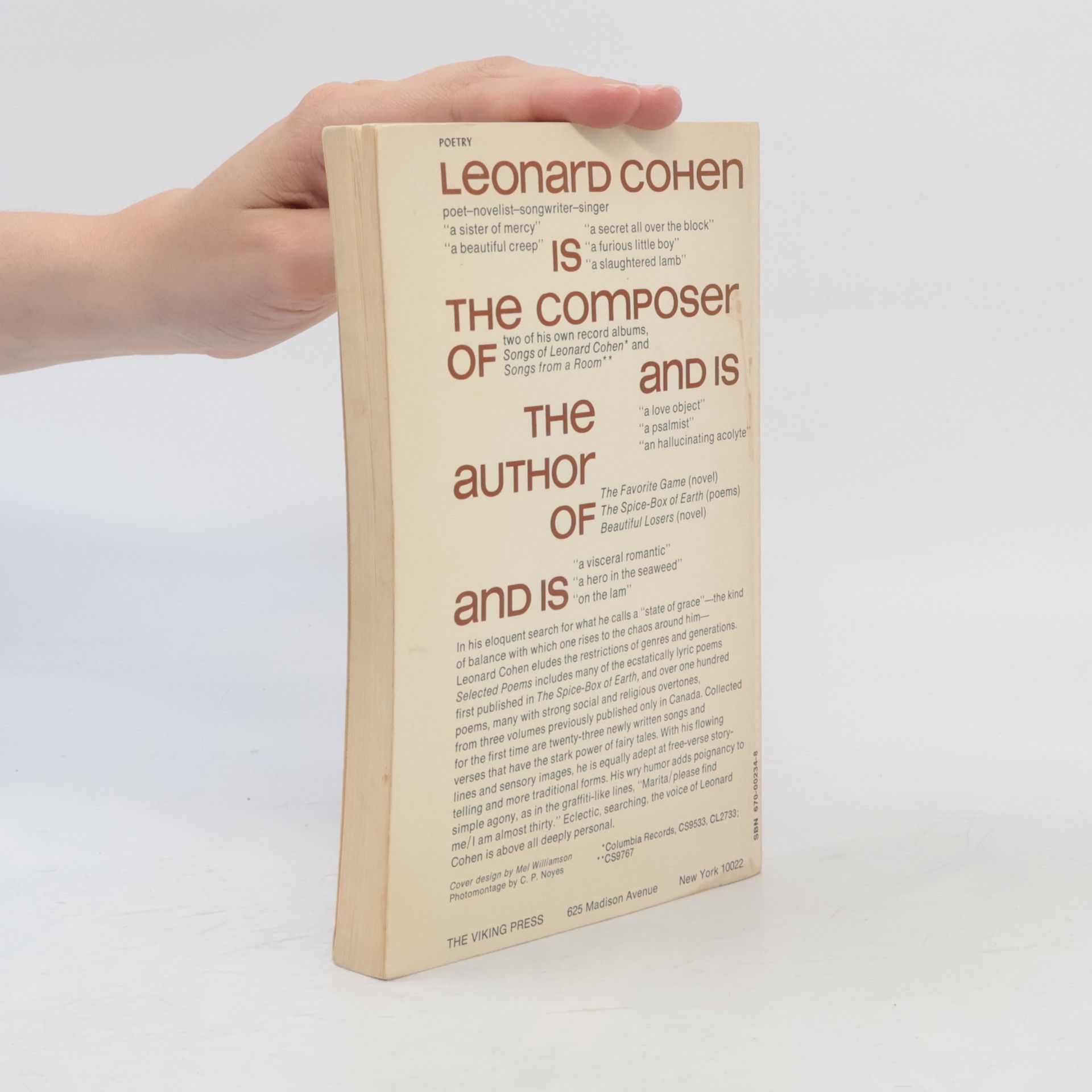 Leonard Cohen Selected Poems 1956-1968