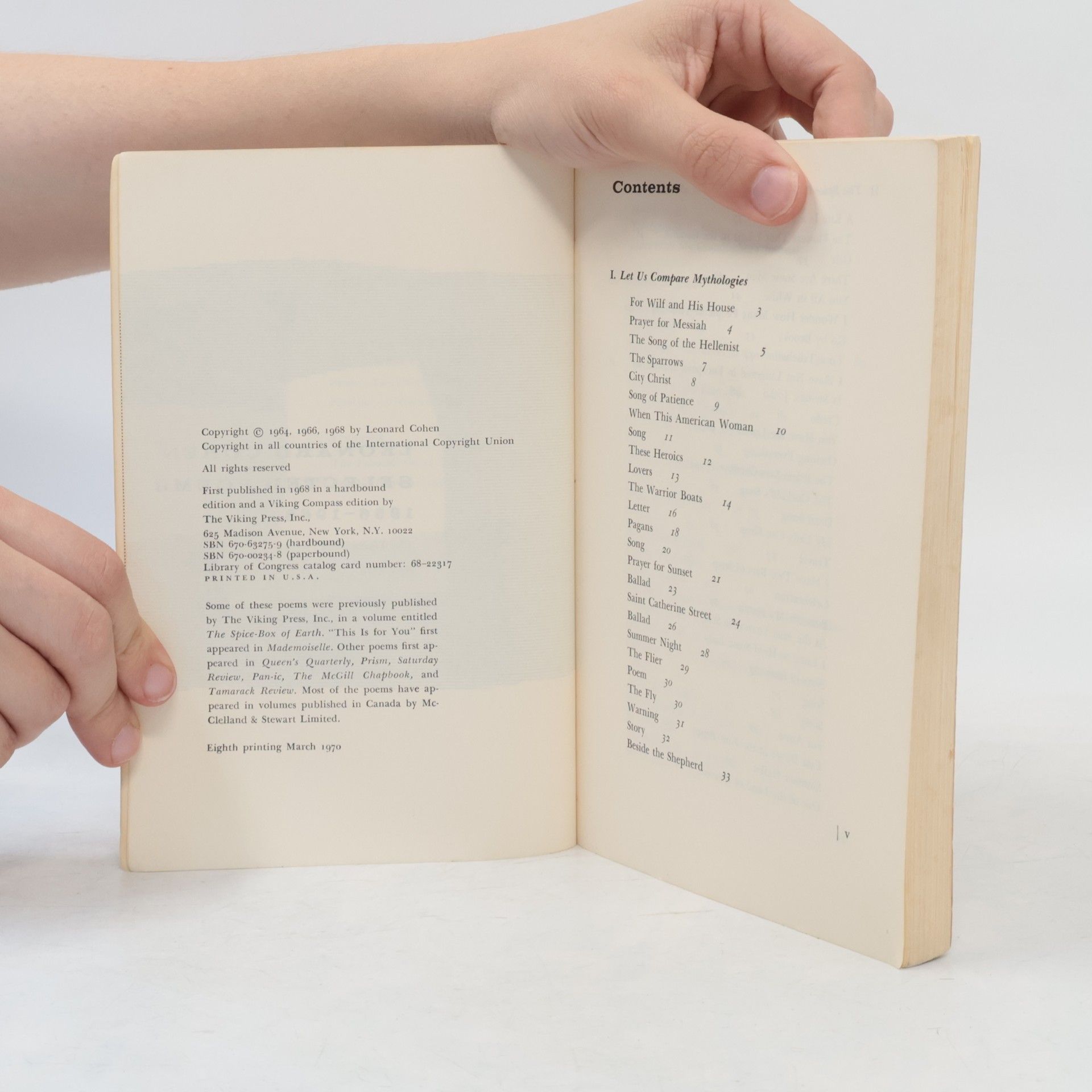 Leonard Cohen Selected Poems 1956-1968