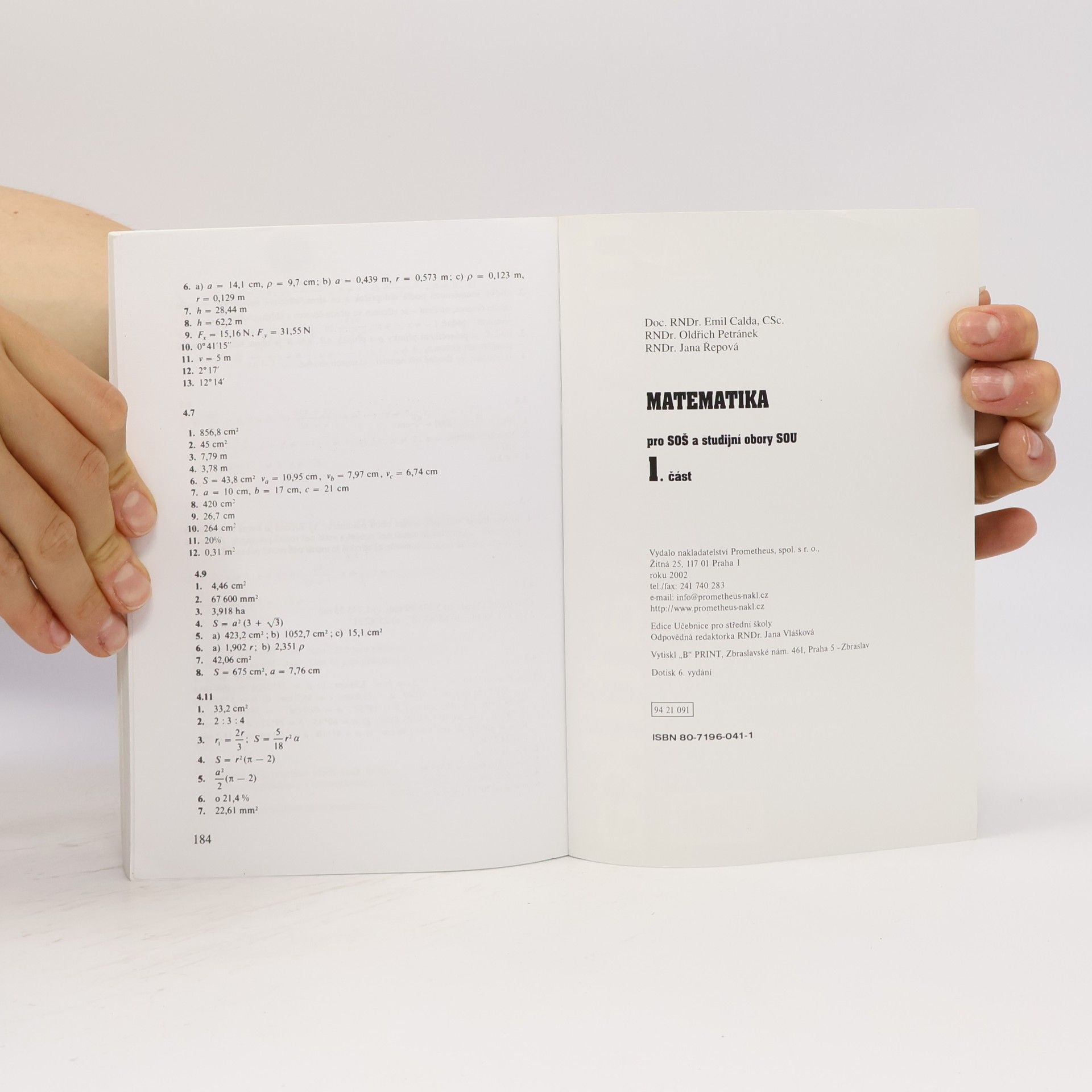Various authors Matematika pro střední odborné školy a studijní obory středních odborných učilišť 1. část