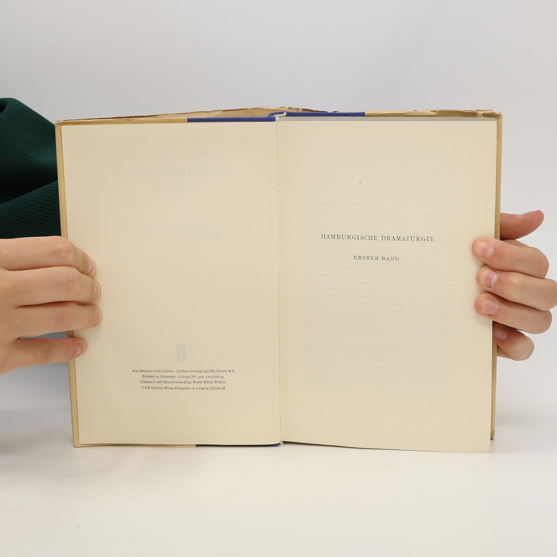 Gotthold Ephraim Lessing Gesammelte Werke in zehn Bänden. Sechster Band