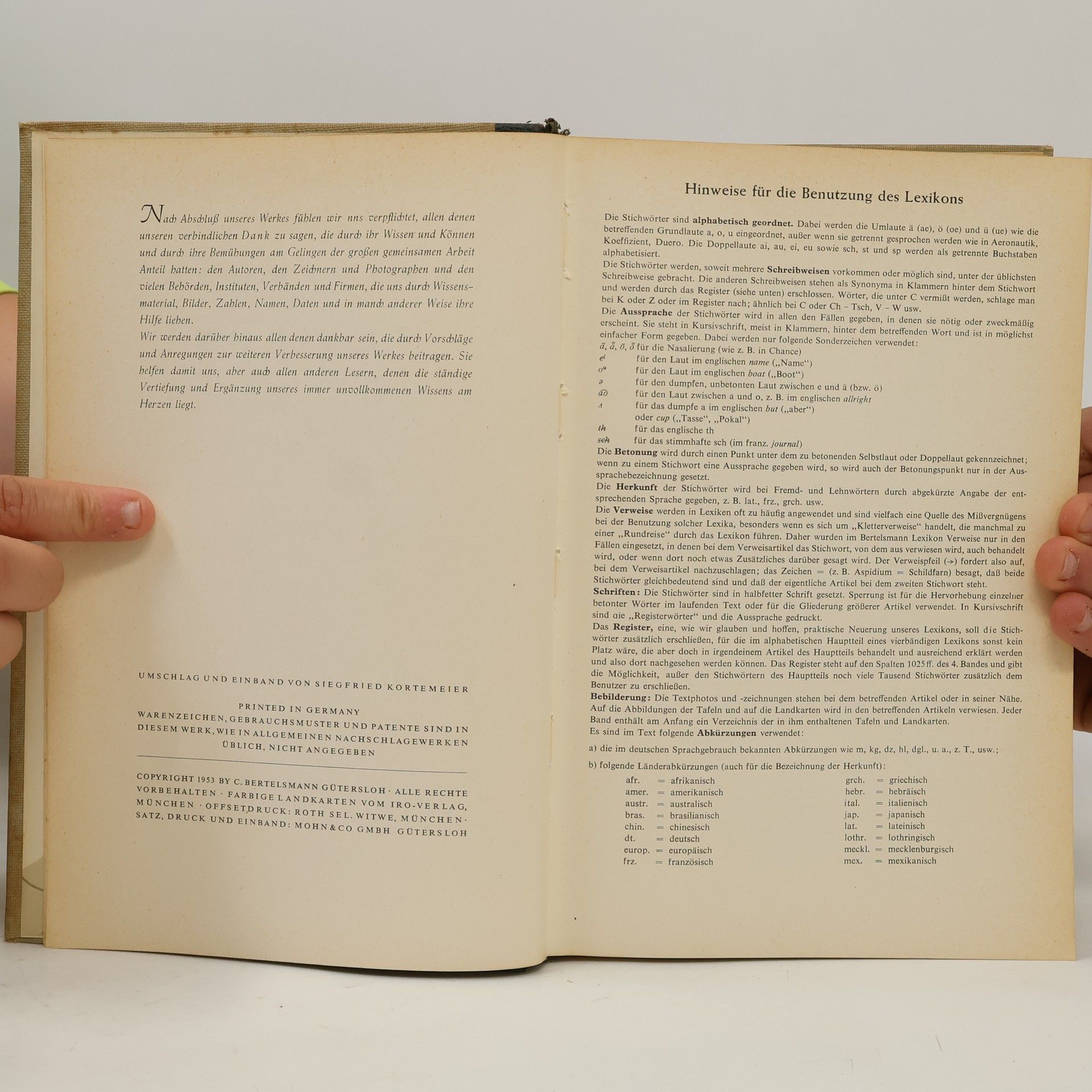 Various authors Das Bertelsmann Lexikon - In vier Bänden I. A-F
