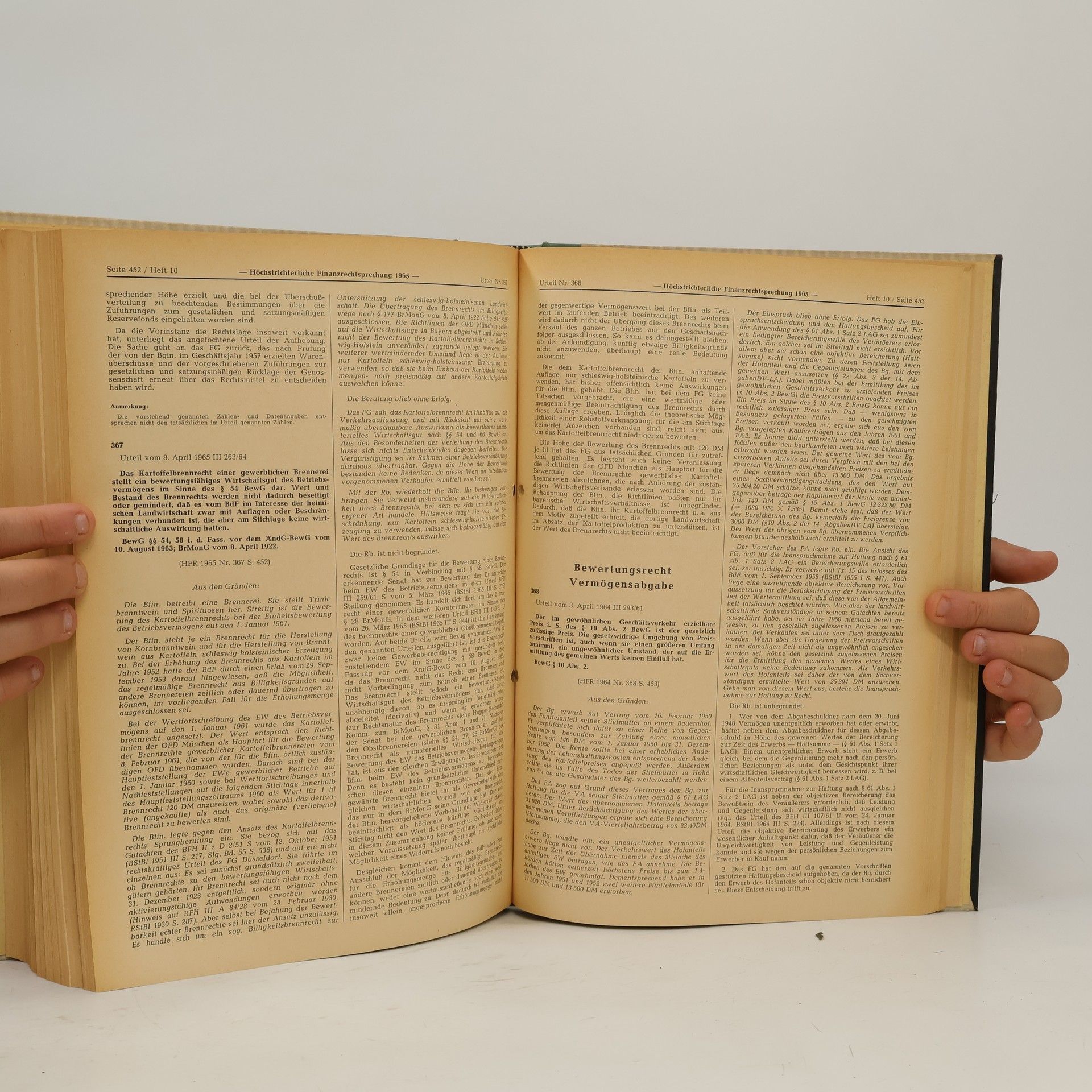 Hermann Wennrich Höchstrichterliche Finanzrechtsprechung Jahresregister