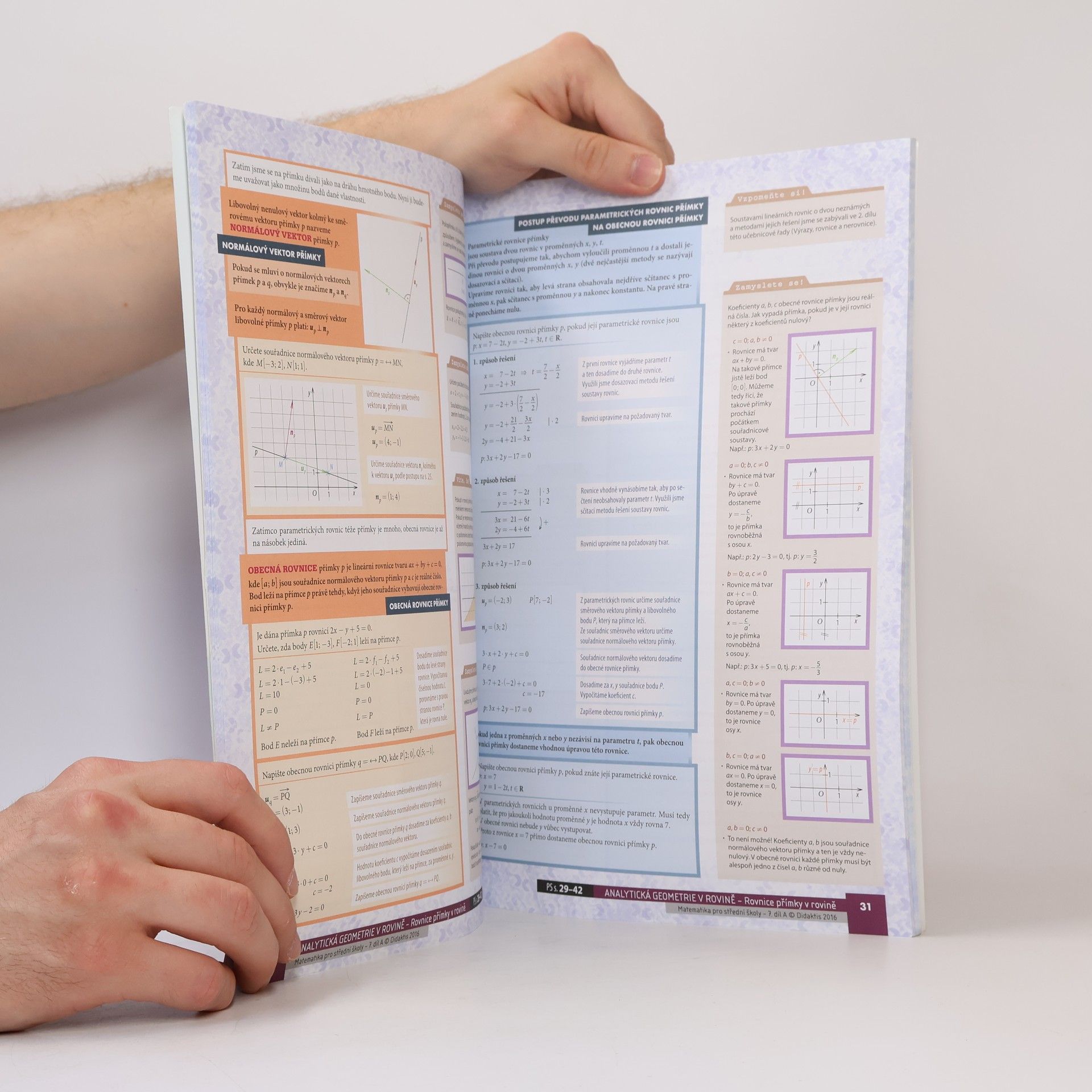 Jan Vondra Matematika pro střední školy. 7. díl A, Analytická geometrie v rovině