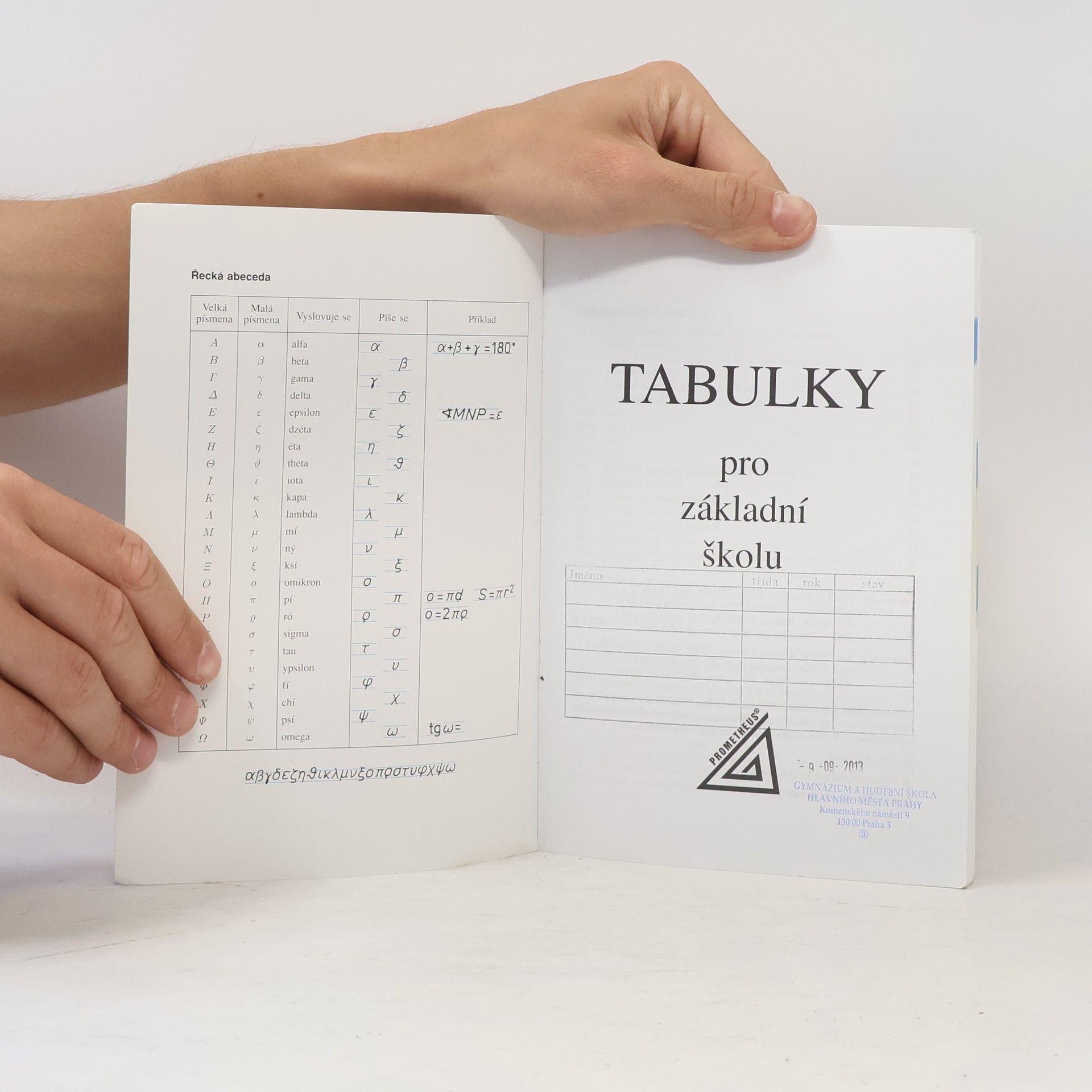 František Běloun Tabulky pro základní školu