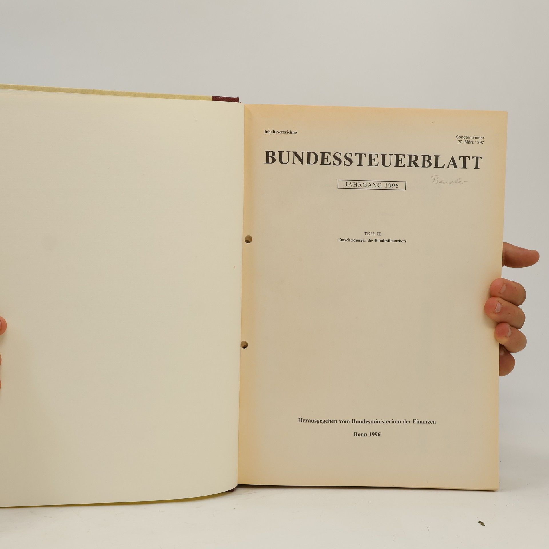 Autorenkollektiv Bundessteuerblatt 1996 II.