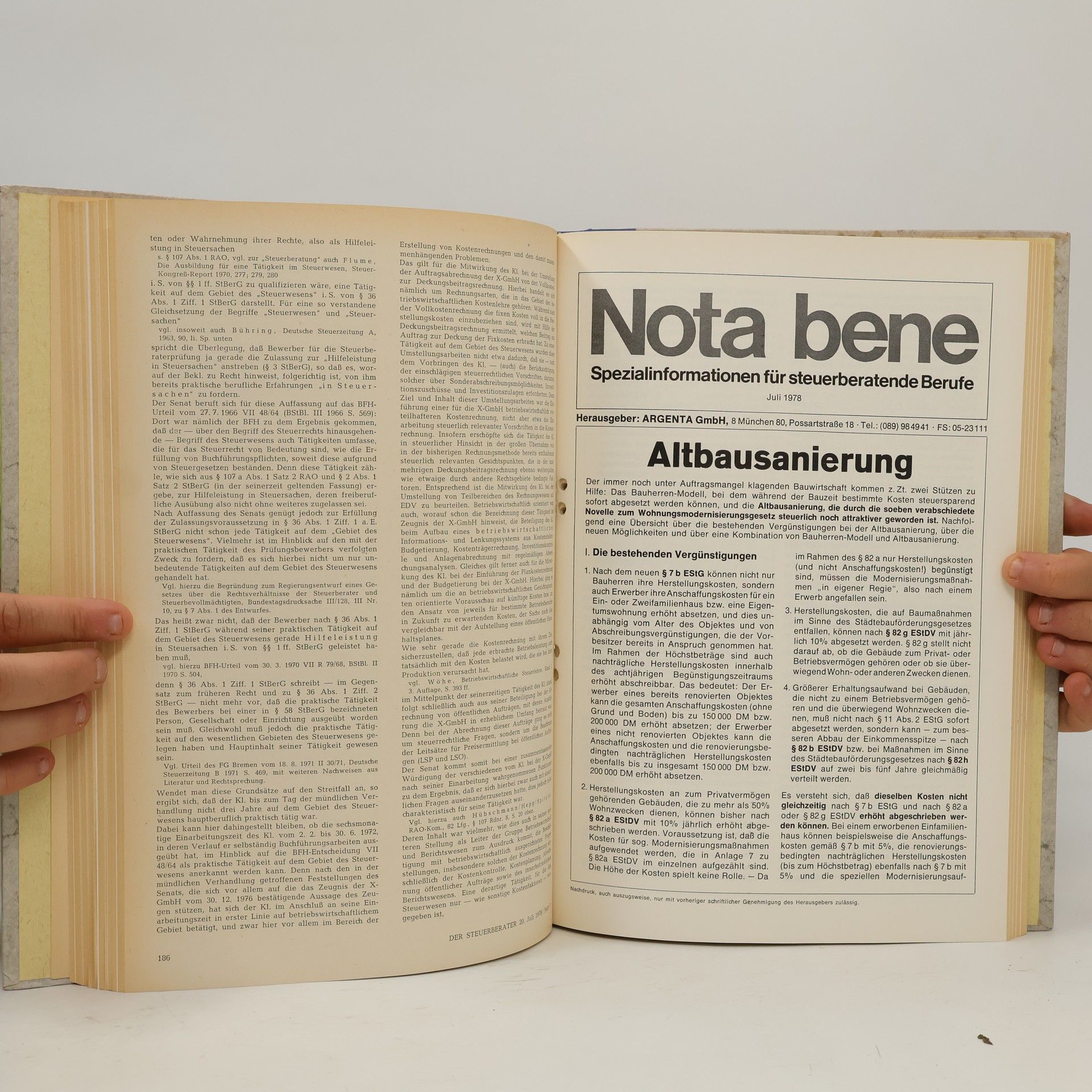 Autorenkollektiv Steuerberater. Jahresregister 1978
