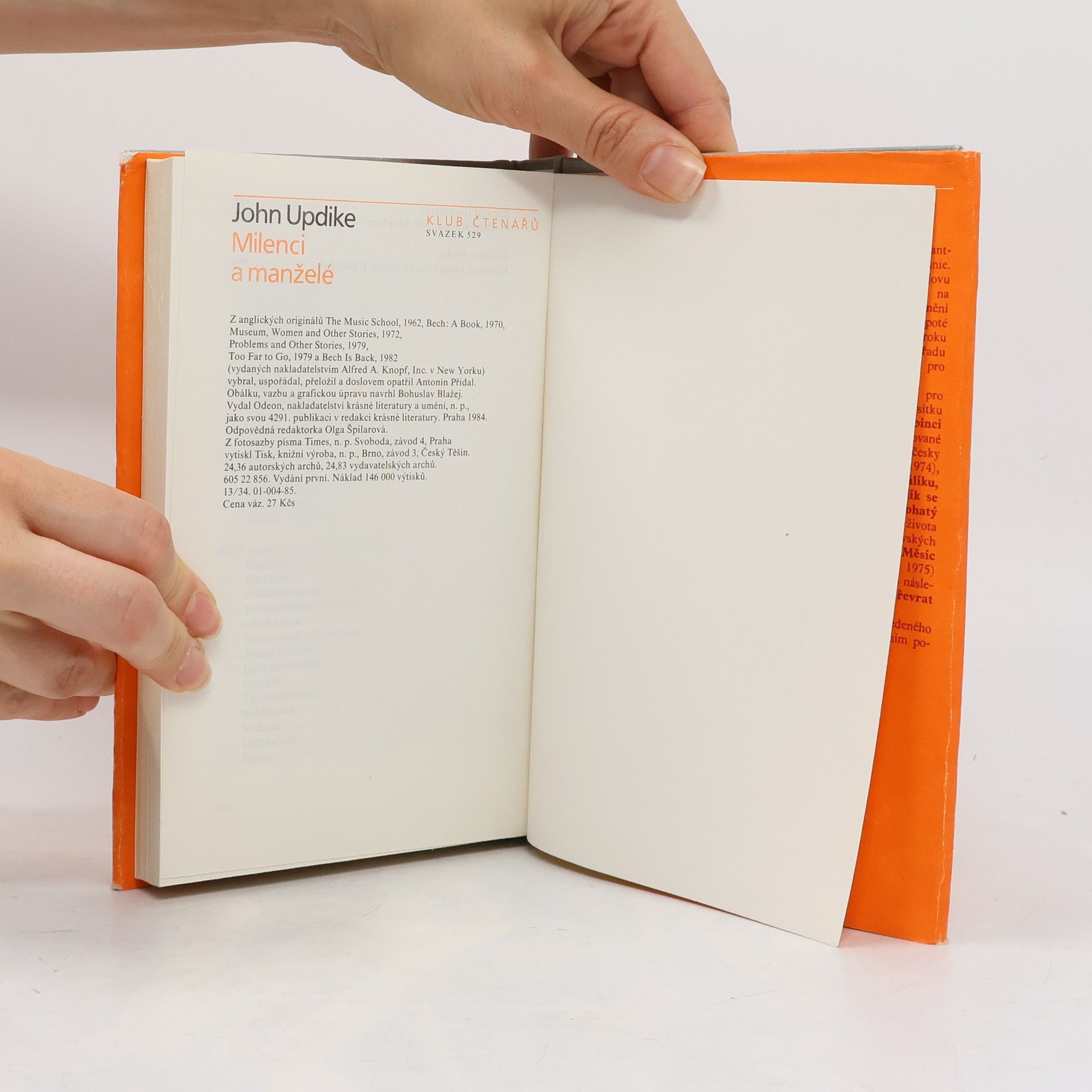 John Updike Milenci a manželé