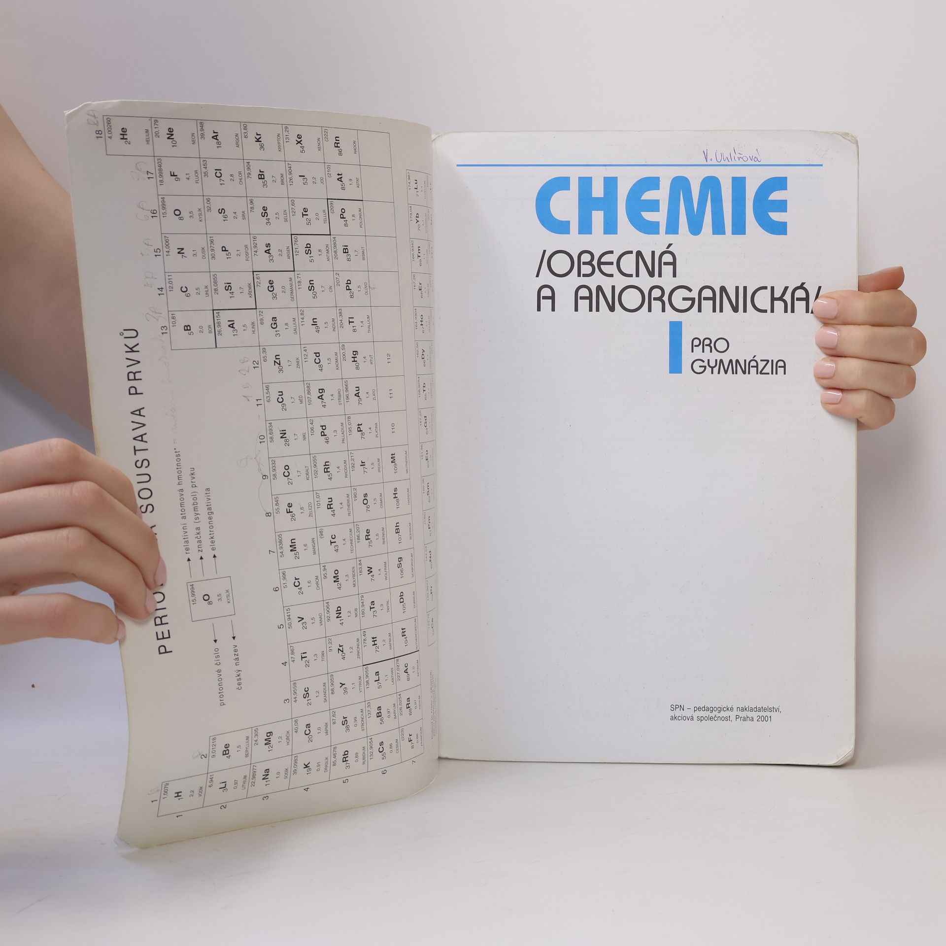 Vratislav Flemr Chemie pro gymnázia: Obecná a anorganická 1. díl