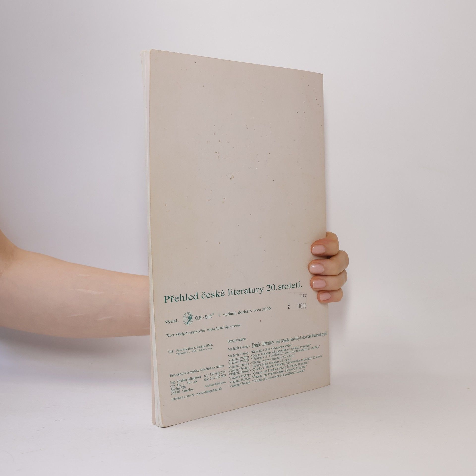 Vladimír Prokop Přehled české literatury 20. století