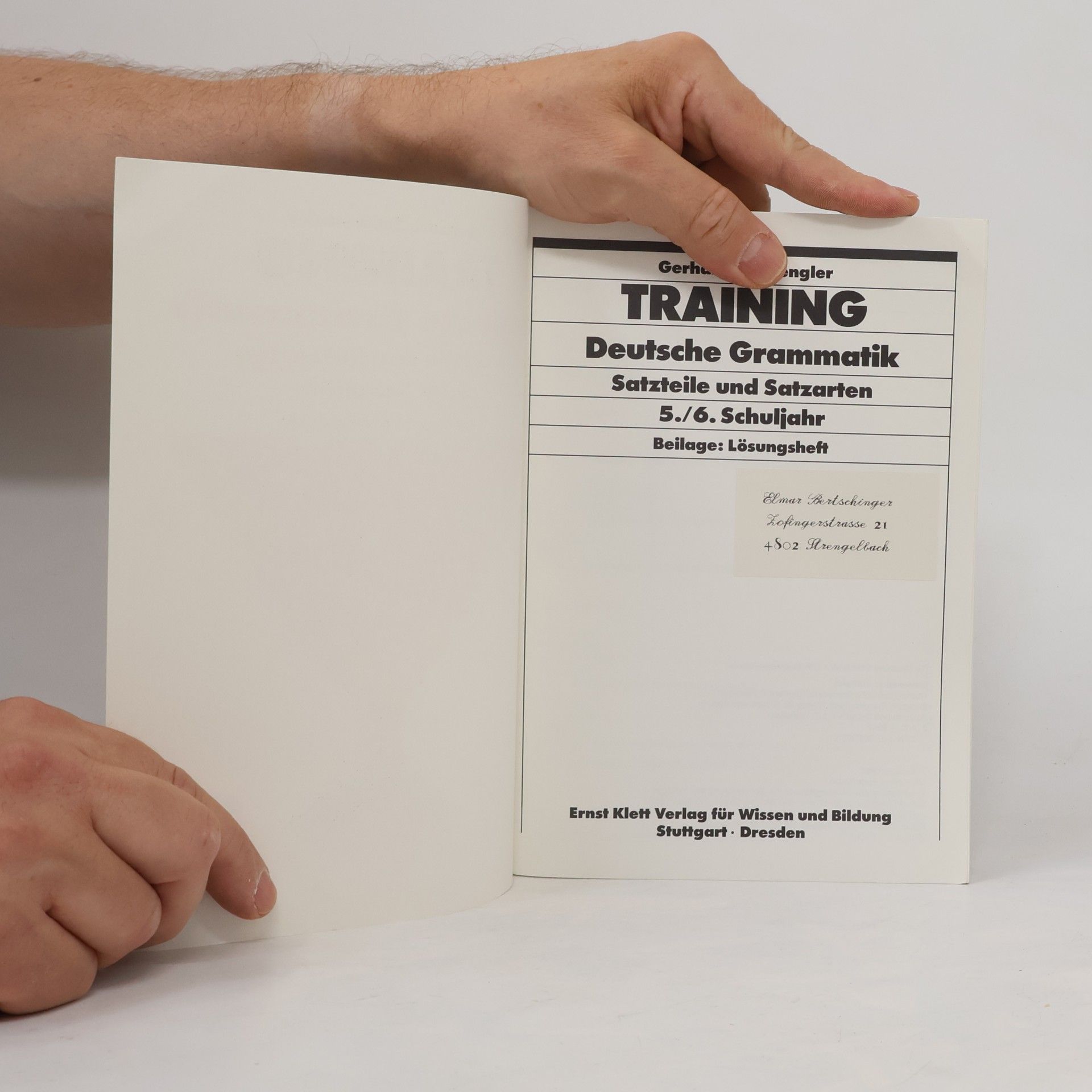 Gerhard Schwengler Training deutsche Grammatik