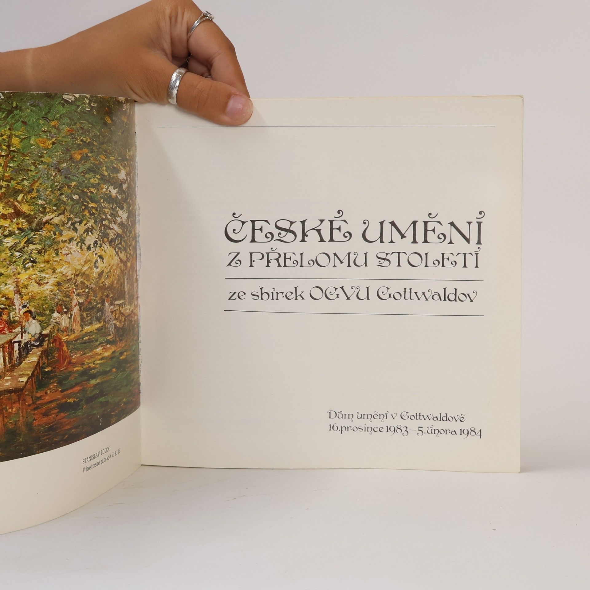 Ludvík Ševeček České umění z přelomu století ze sbírek Oblastní galerie výtvarného umění, Gottwaldov : katalog výstavy, Gottwaldov, 16. prosince 1983 - 5. února 1984