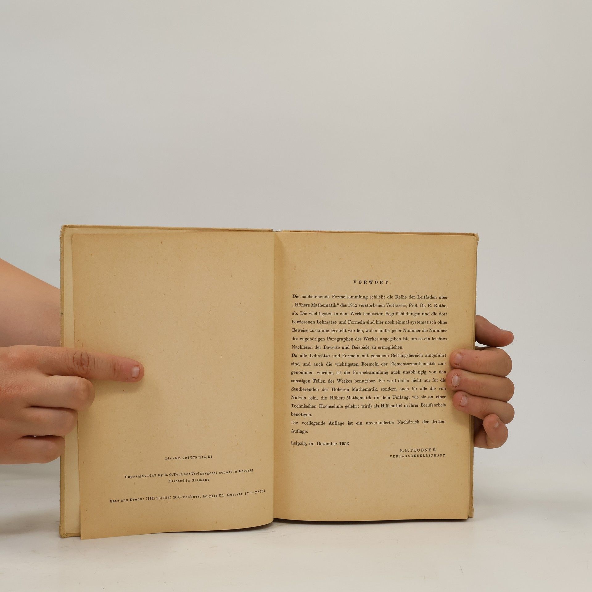 R. Rothe Höhere Mathematik V.