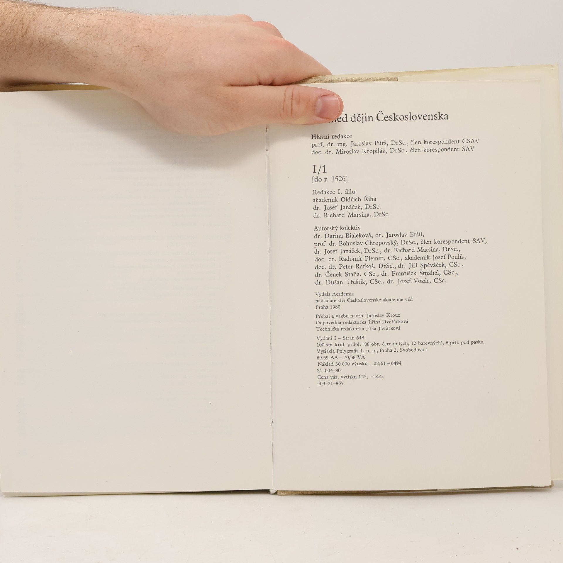 Josef Janáček Přehled dějin Československa I/1 do r. 1526