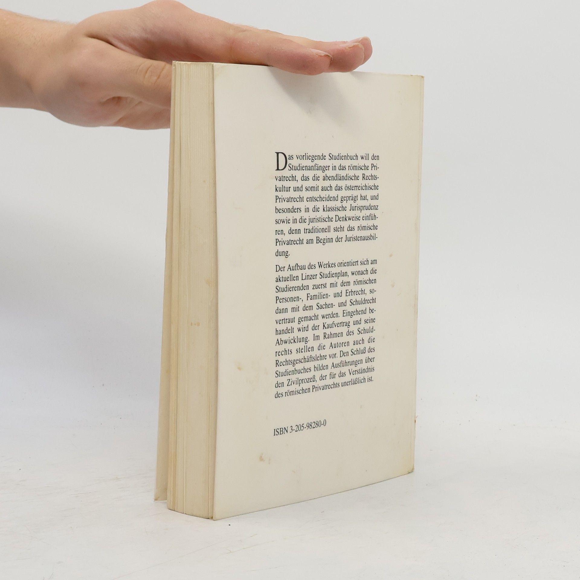 Peter Apathy Böhlau Studienbücher: Einführung in das römische Recht