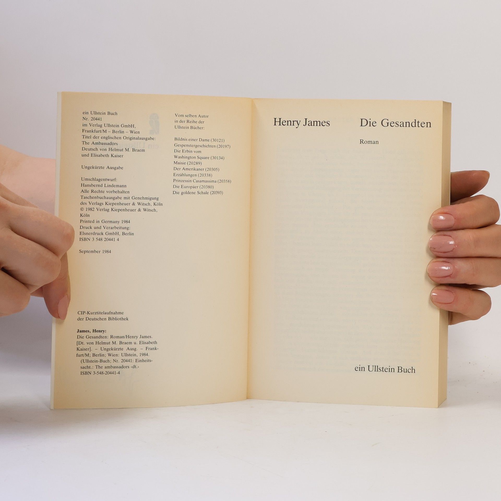Henry James Ullstein Taschenbuch: Die Gesandten
