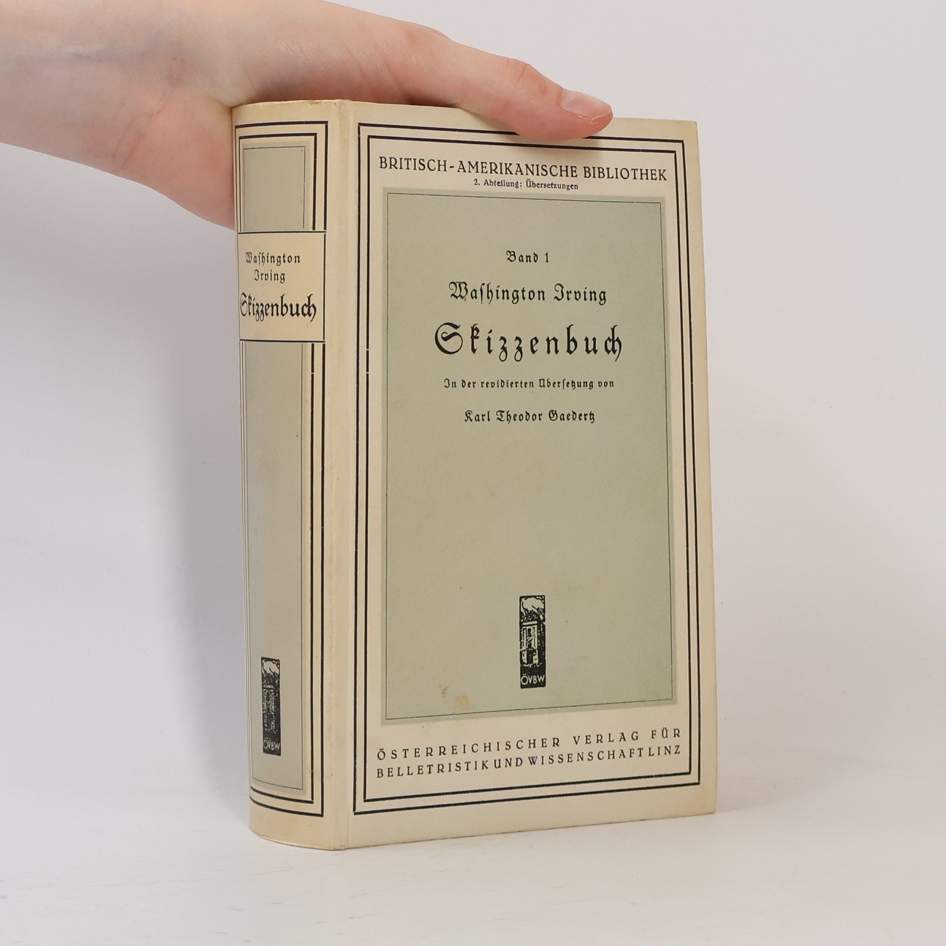 Washington Irving Skizzenbuch 1