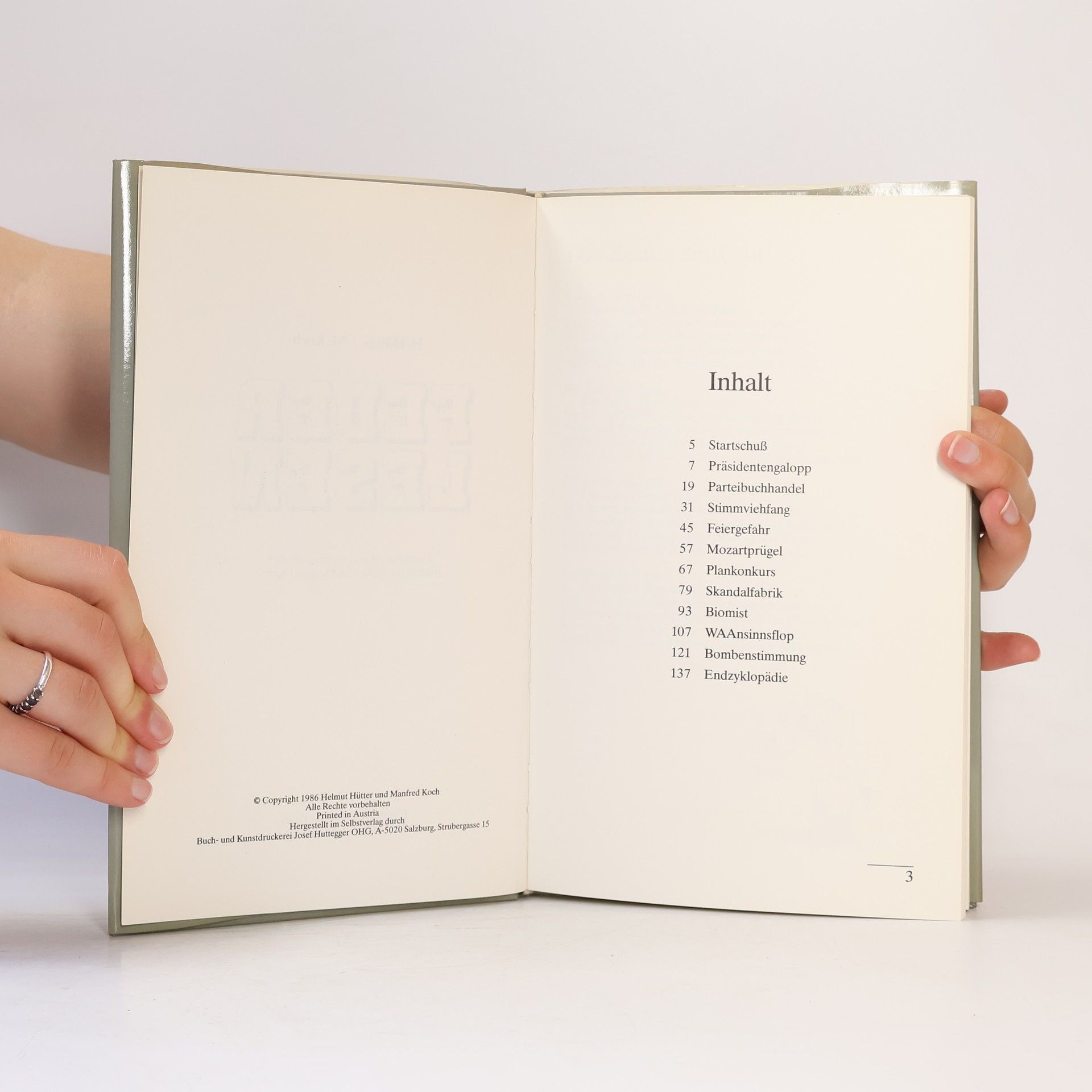 H. Hütter Feder Lesen. Karikaturen und Texte 1984-86
