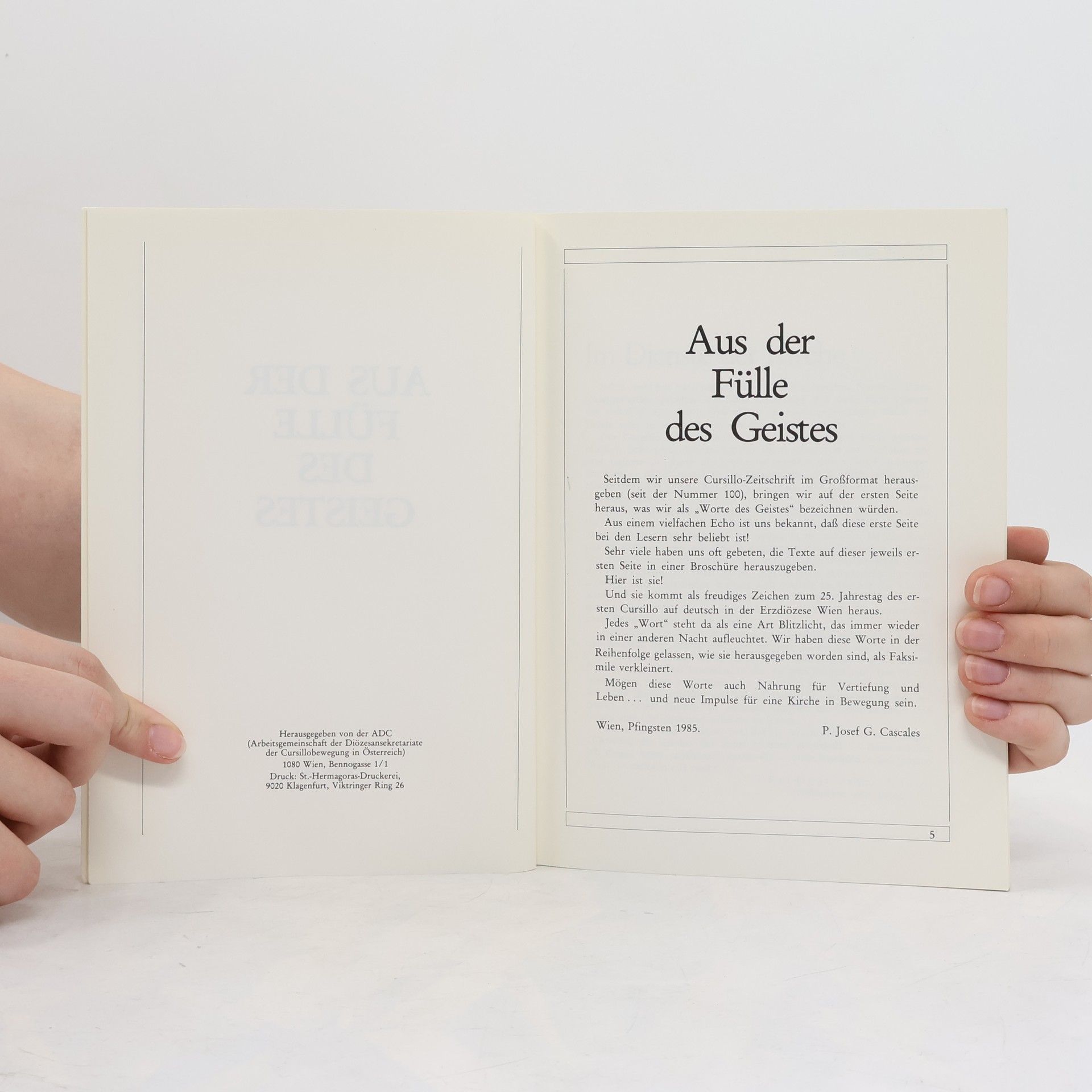 Autorenkollektiv Aus der Fülle des Geistes