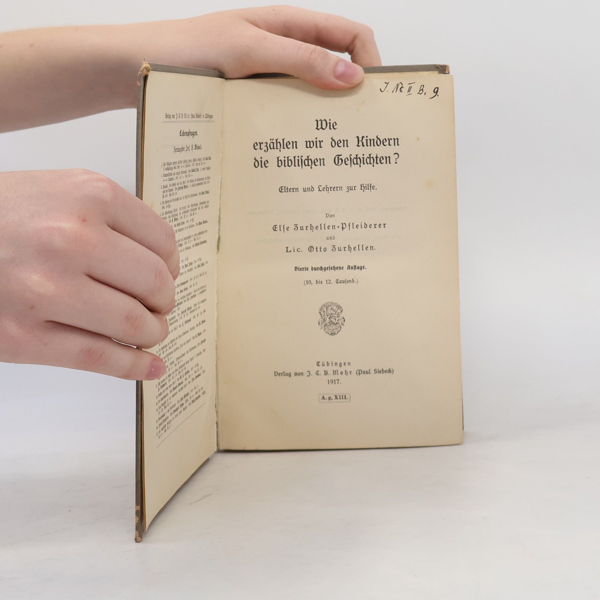 Otto Zurhellen Wie erzählen wir den Kindern die biblischen Geschichten?