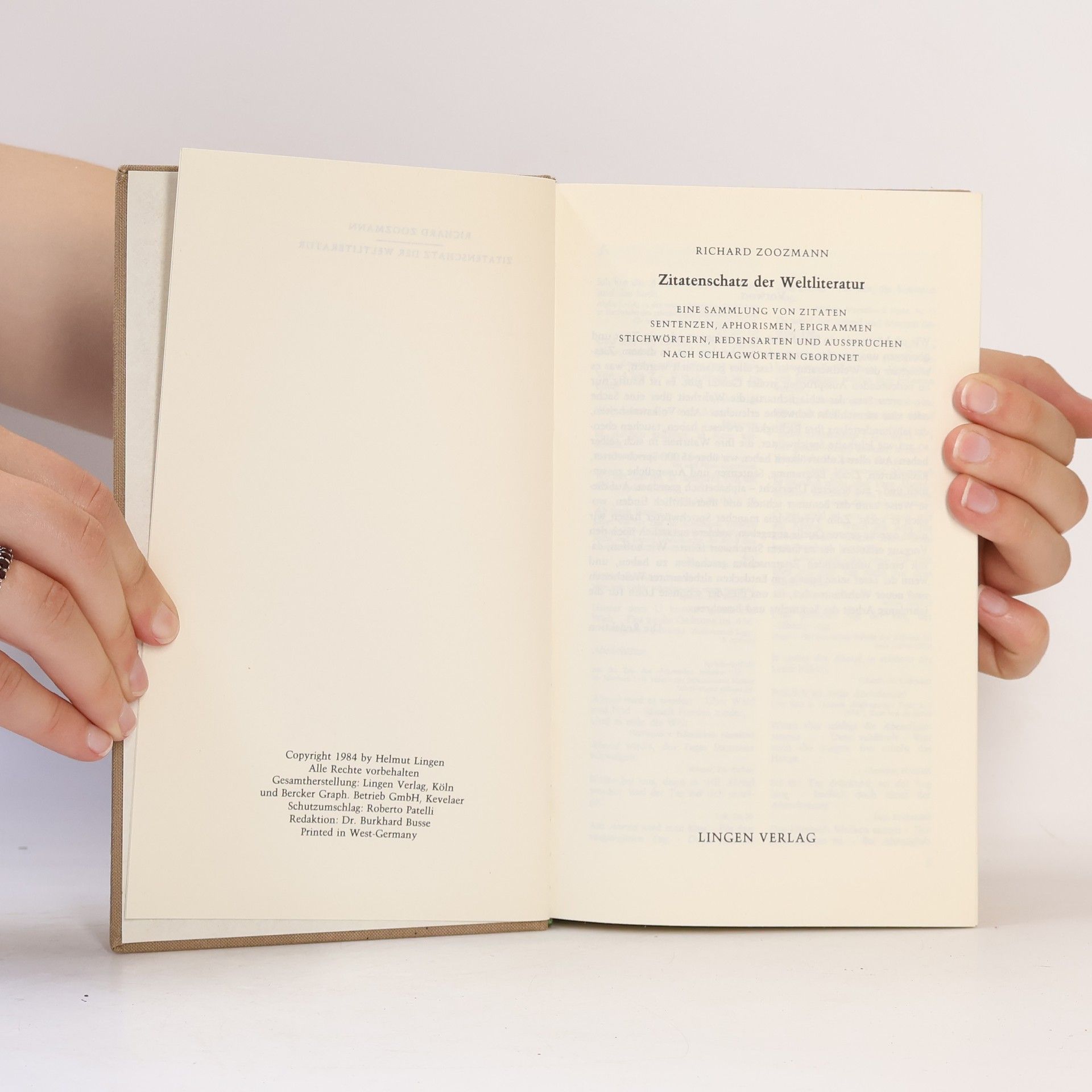 Richard Zoozmann Zitatenschatz der Weltliteratur
