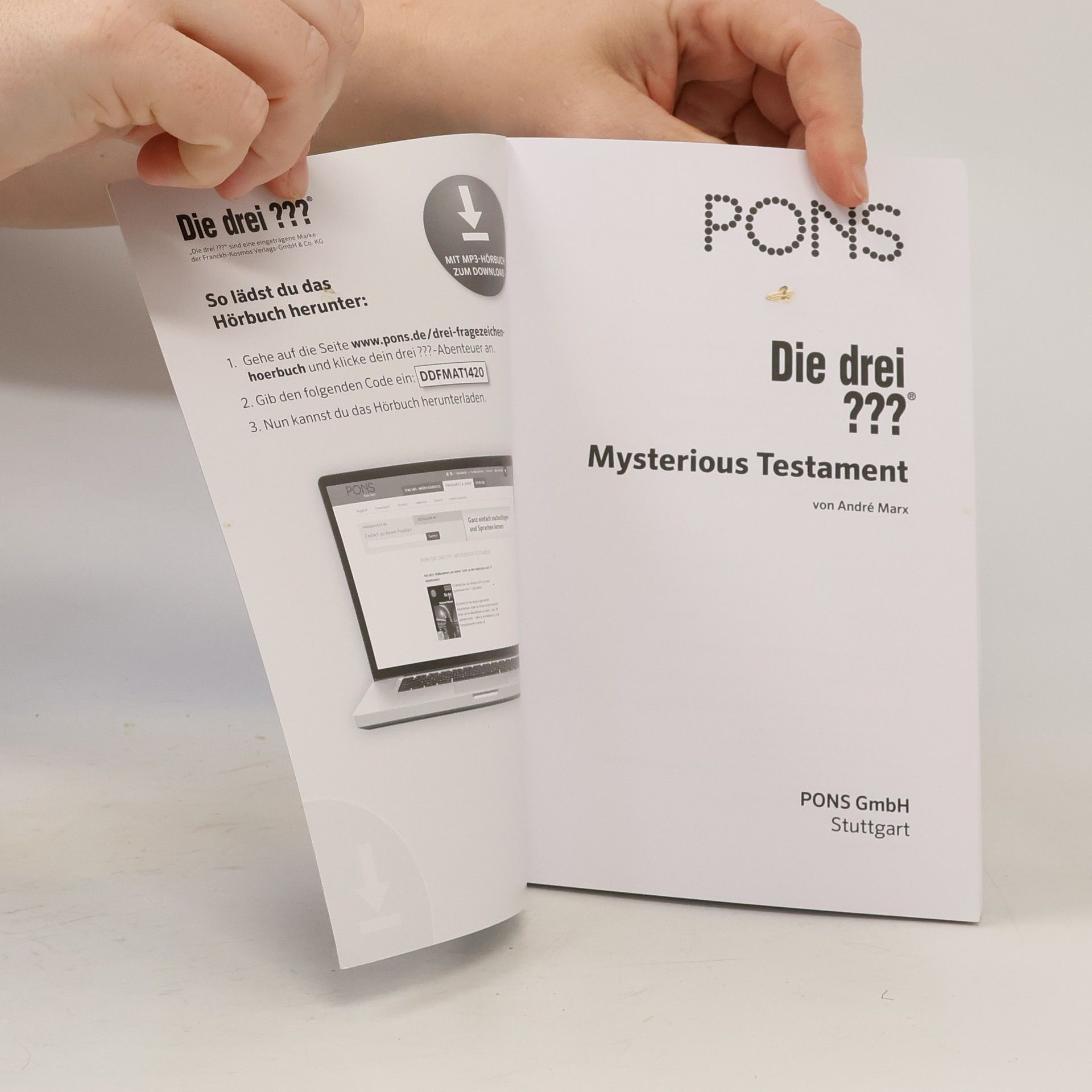 André Marx PONS, Die drei ??? - mysterious testament