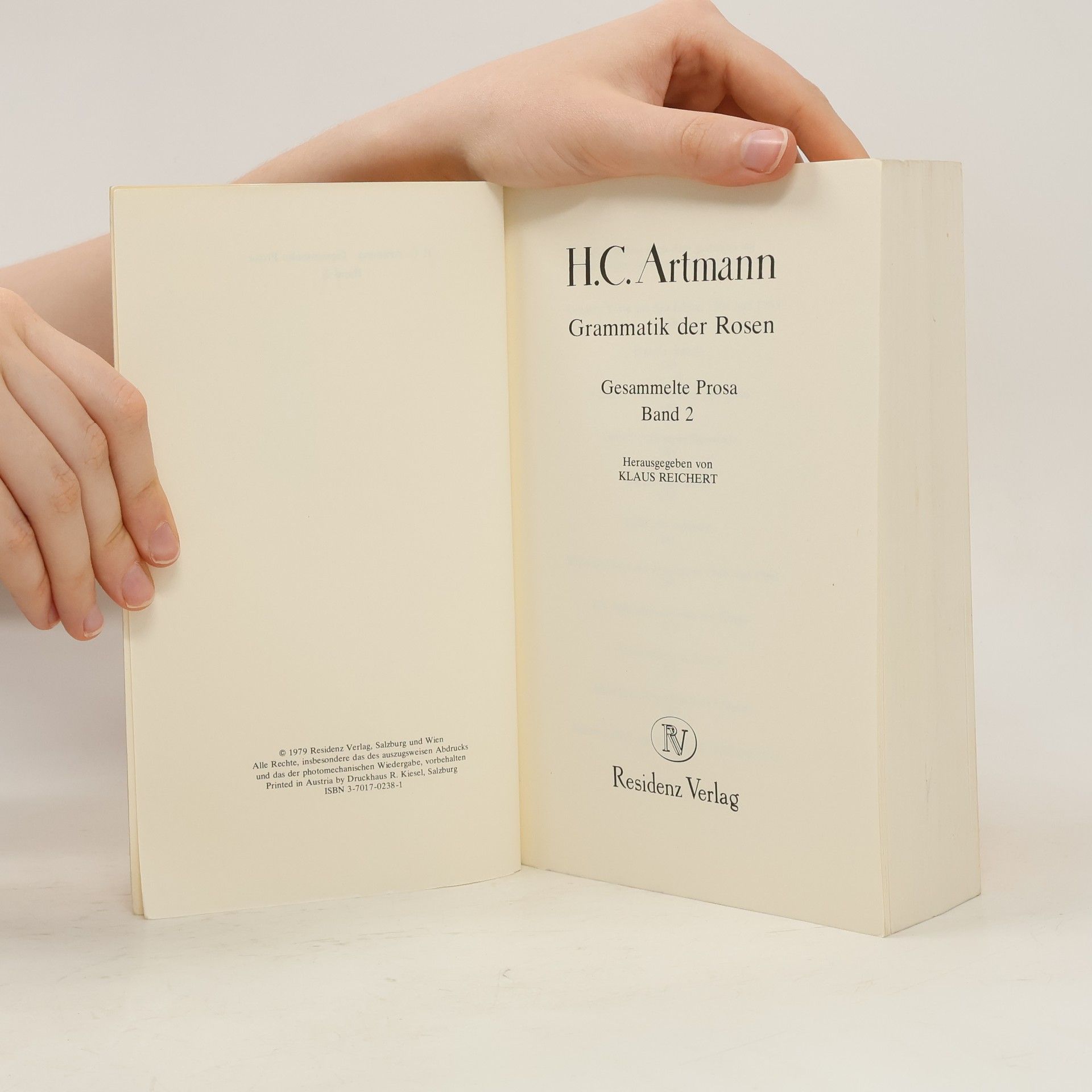 H. C. Artmann Grammatik der Rosen: gesammelte Prosa. Band 2