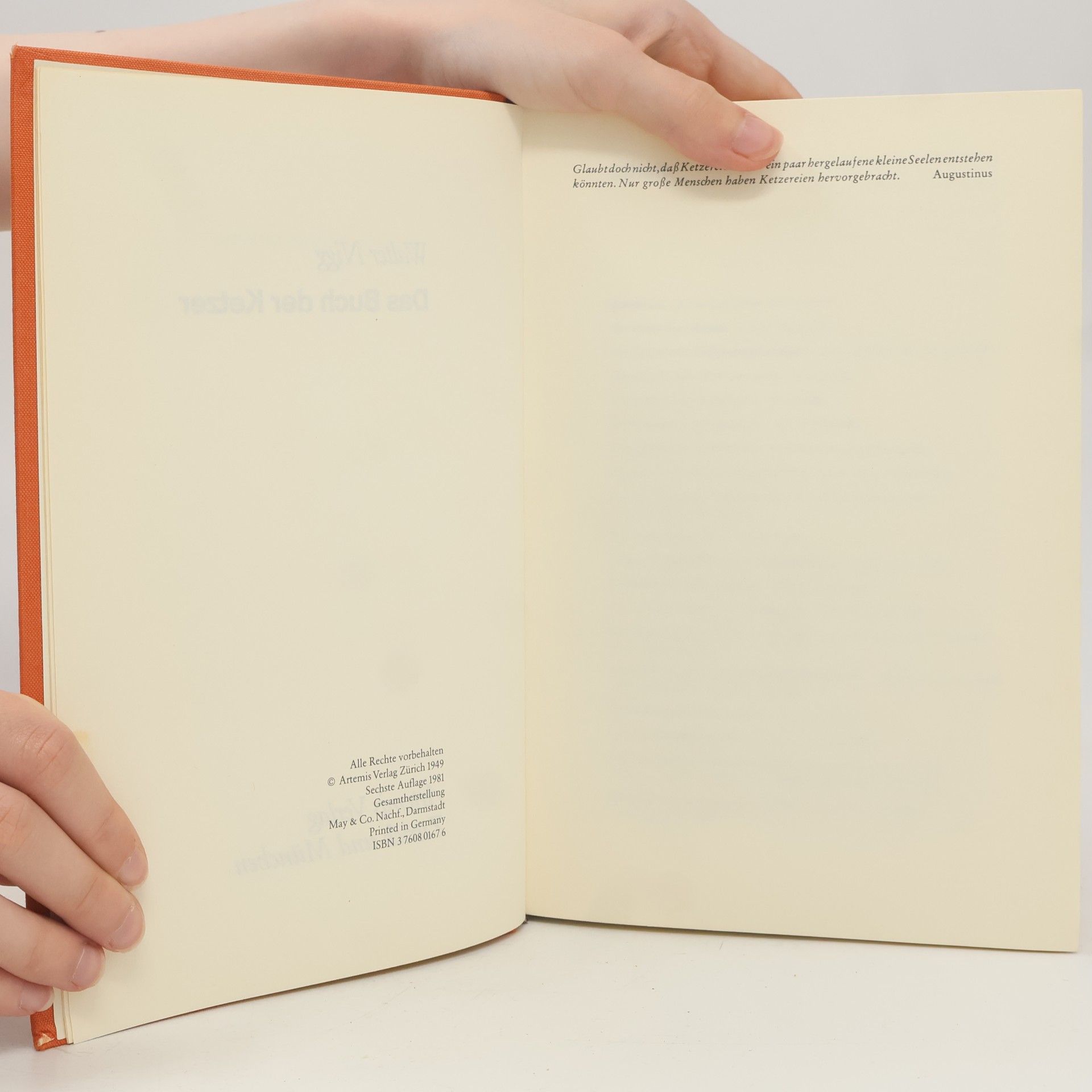 Walter Nigg Das Buch der Ketzer