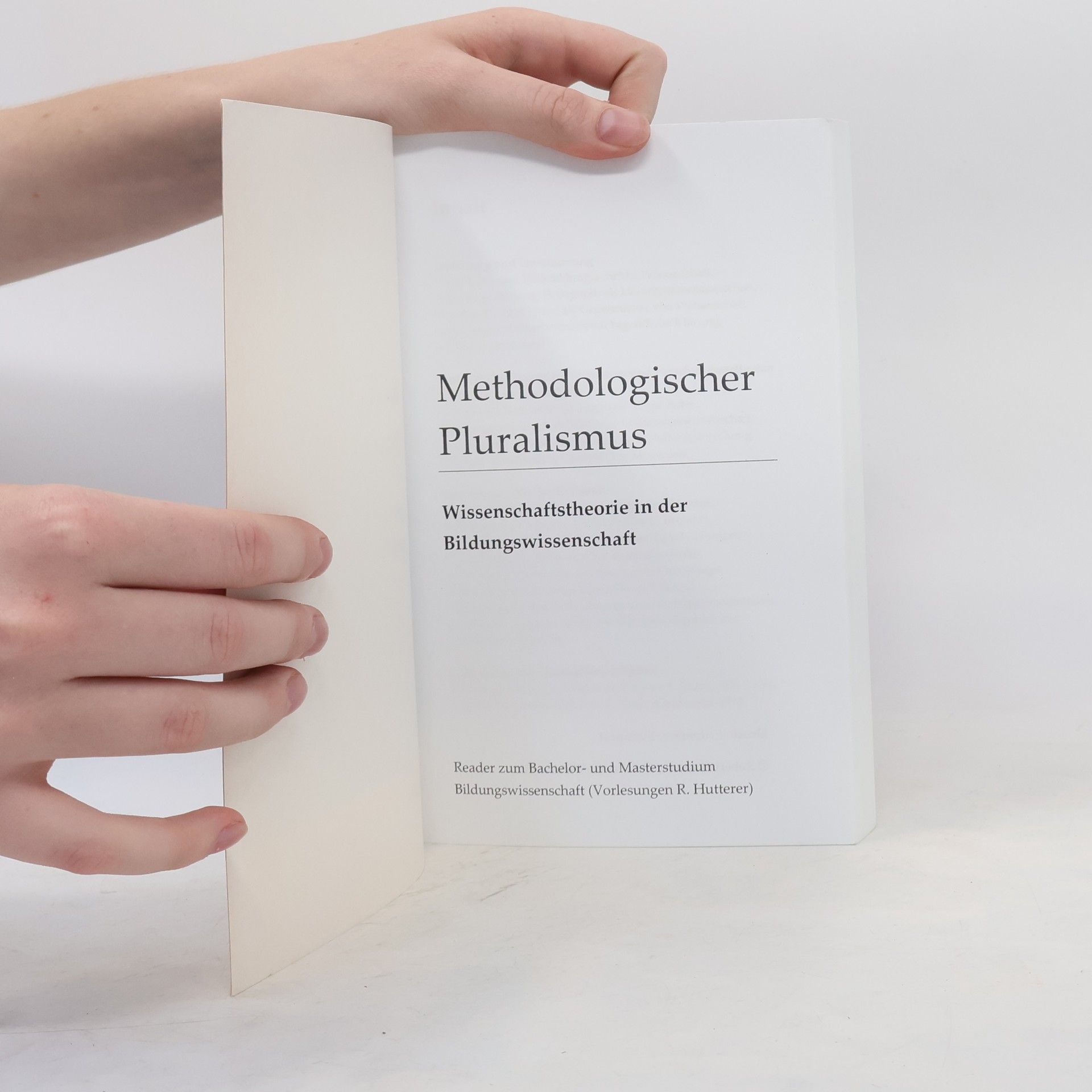 Various authors Methodologischer Pluralismus