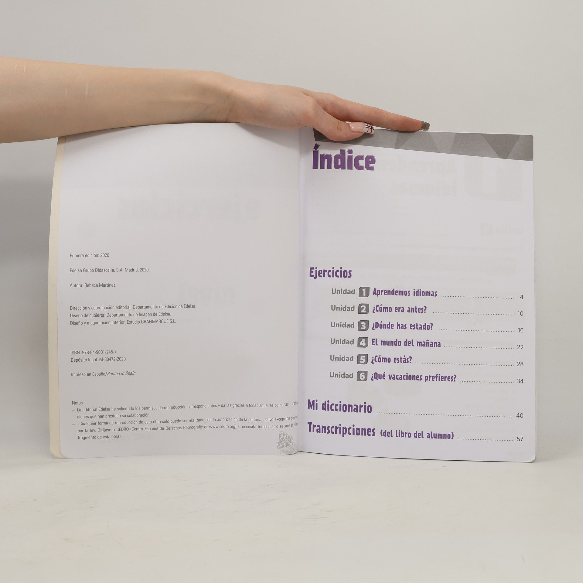 Rebeca Martínez Aguirre ¿Español? ¡Por supuesto! 3-A2+. Libro de ejercicios