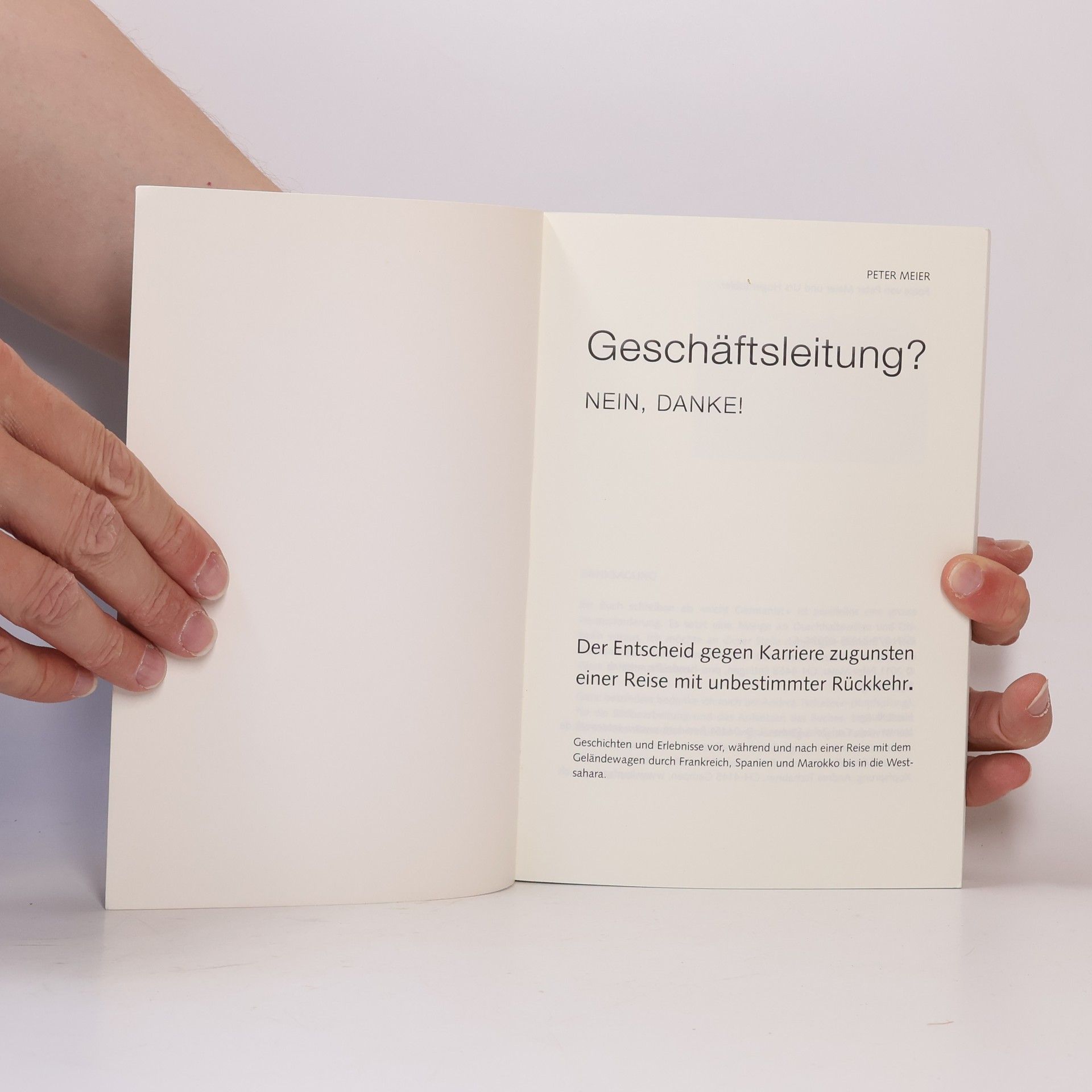Peter Meier Geschäftsleitung? Nein, Danke!
