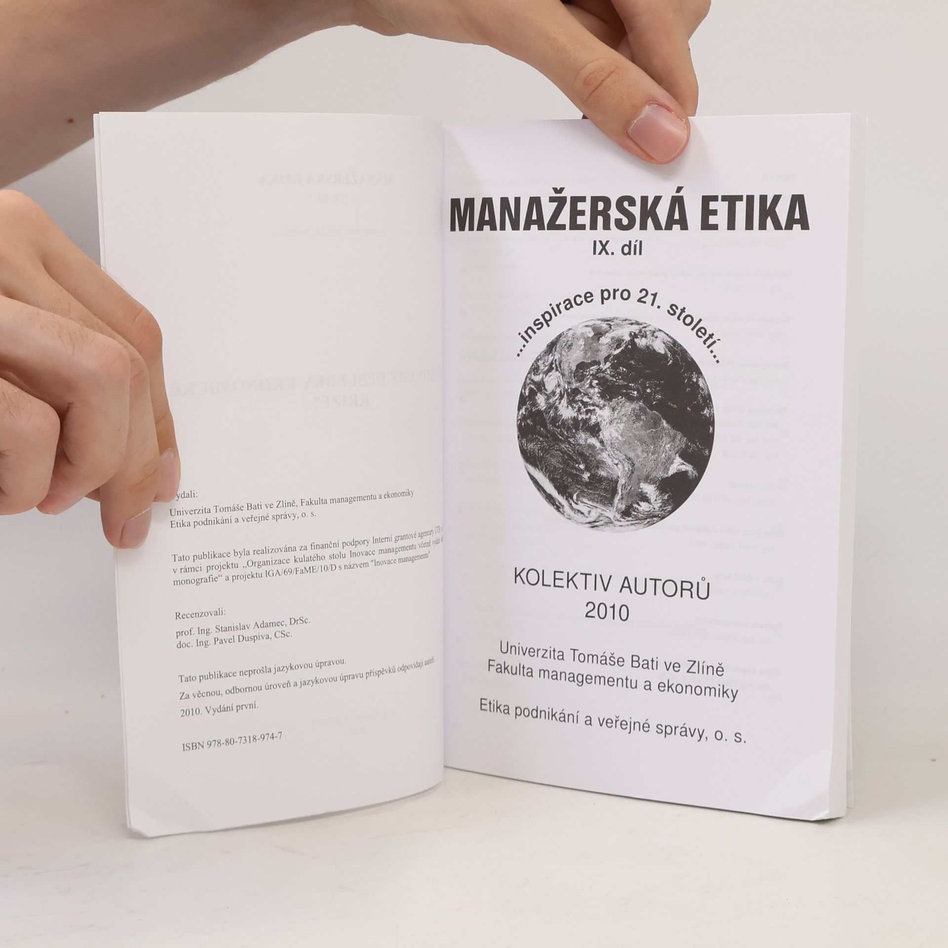 kolektiv autorů Manažerská etika IX. díl