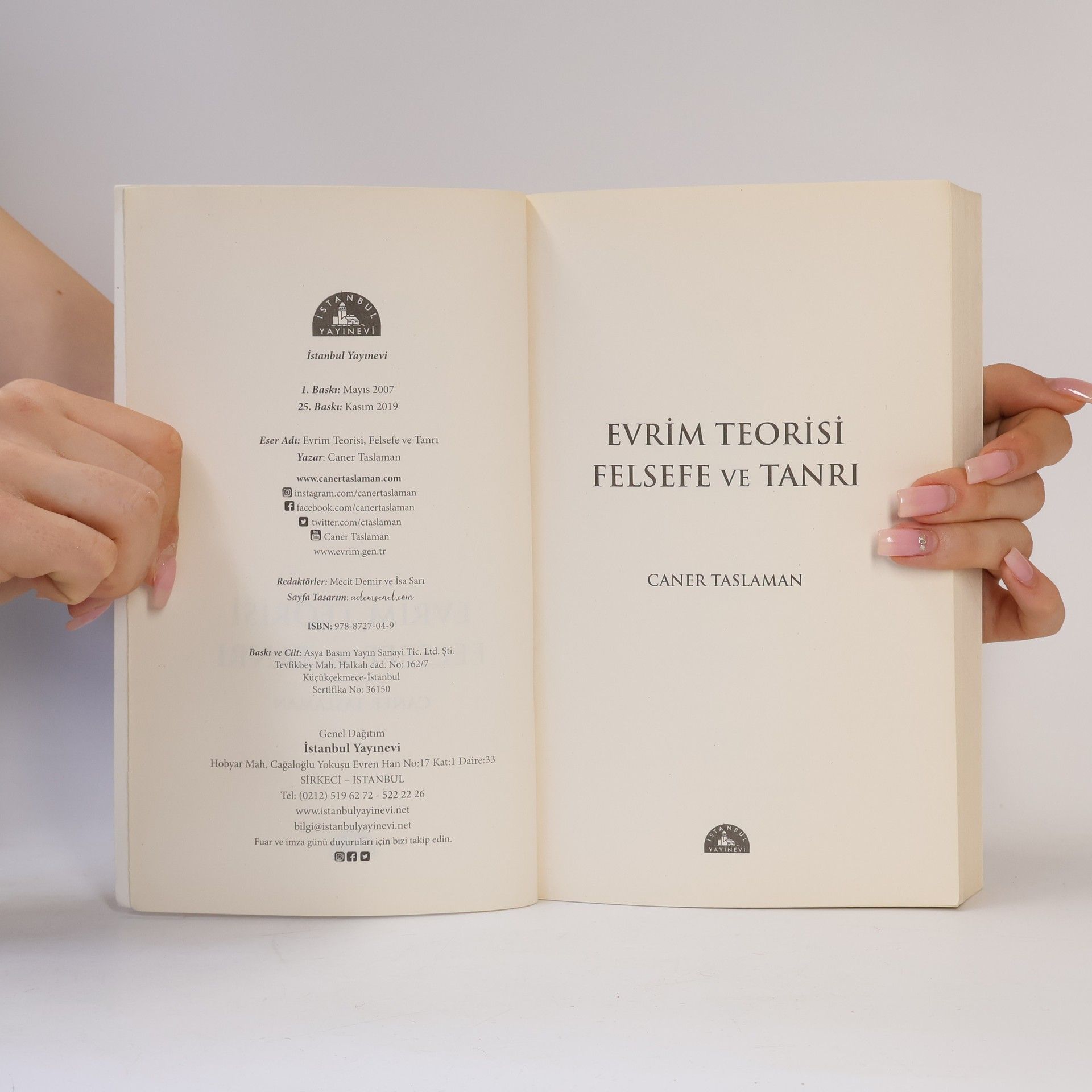 Caner Taslaman Evrim teorisi, felsefe ve Tanrı - 26. baskı