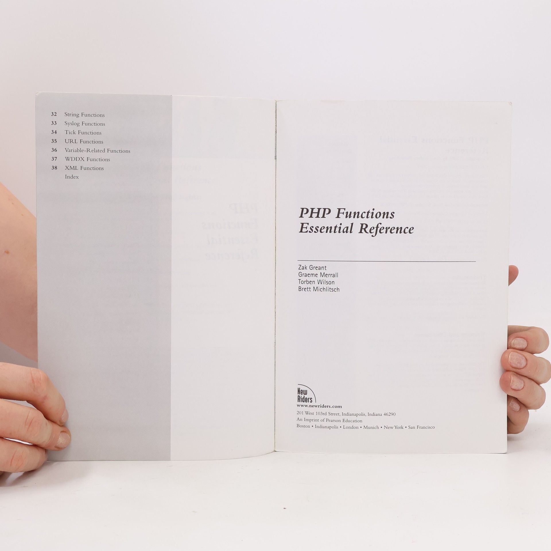 Zak Greant PHP Functions Essential Reference