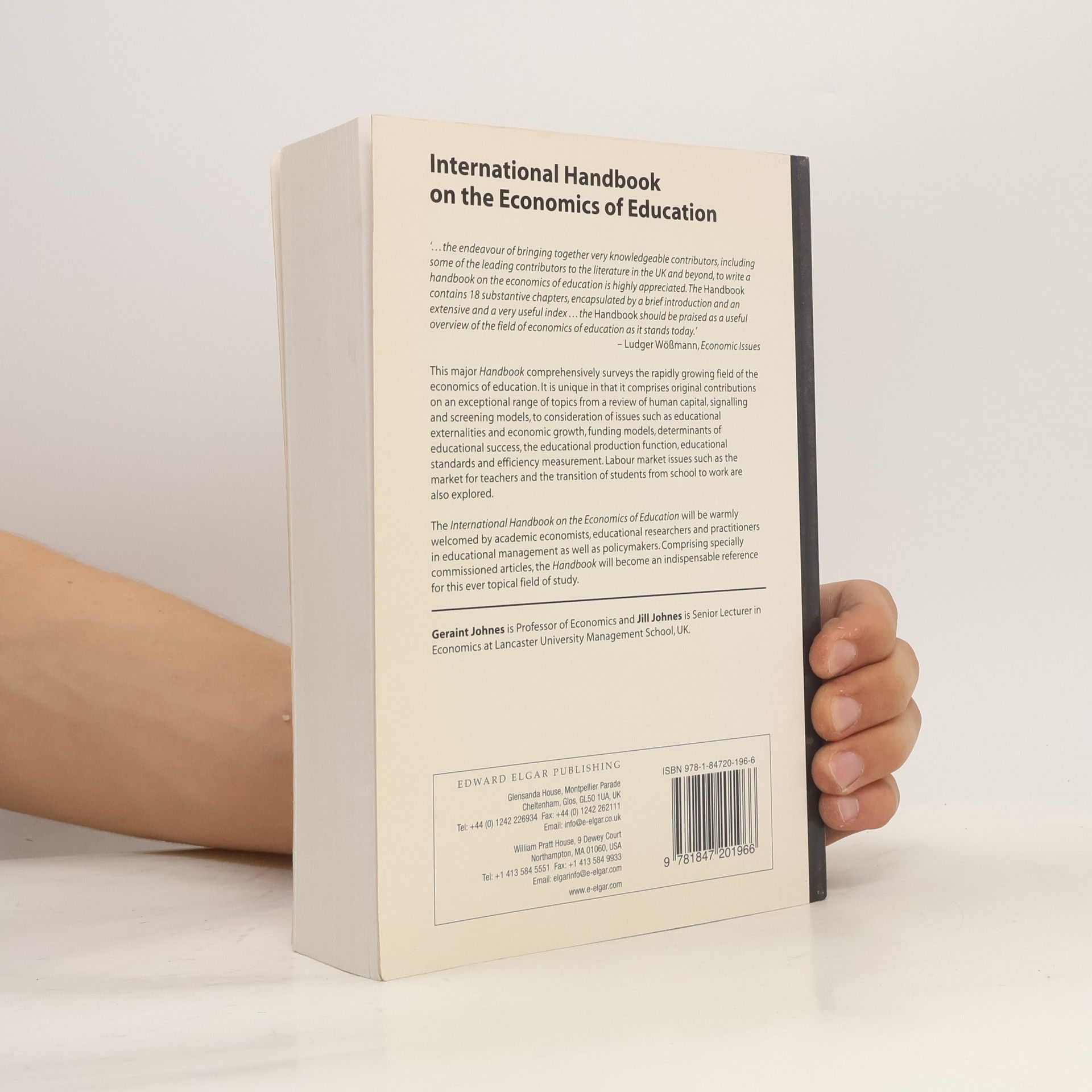 Geraint Johnes International Handbook on the Economics of Education
