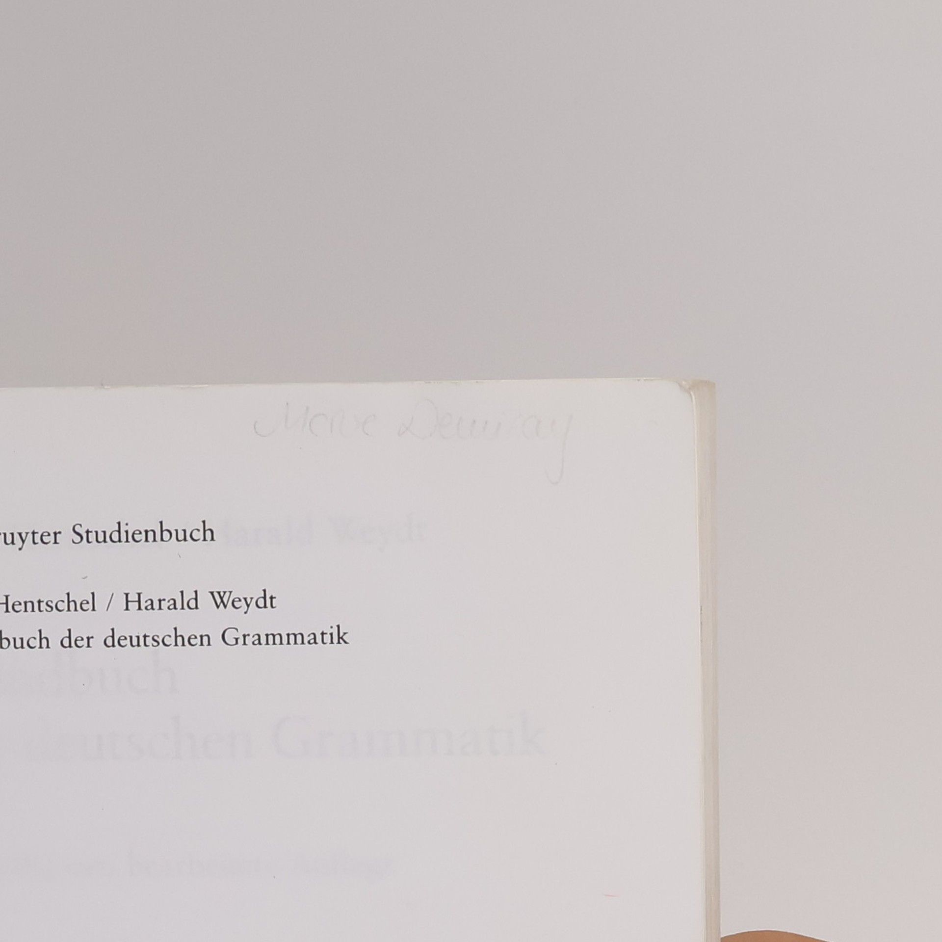 Elke Hentschel Handbuch der deutschen Grammatik