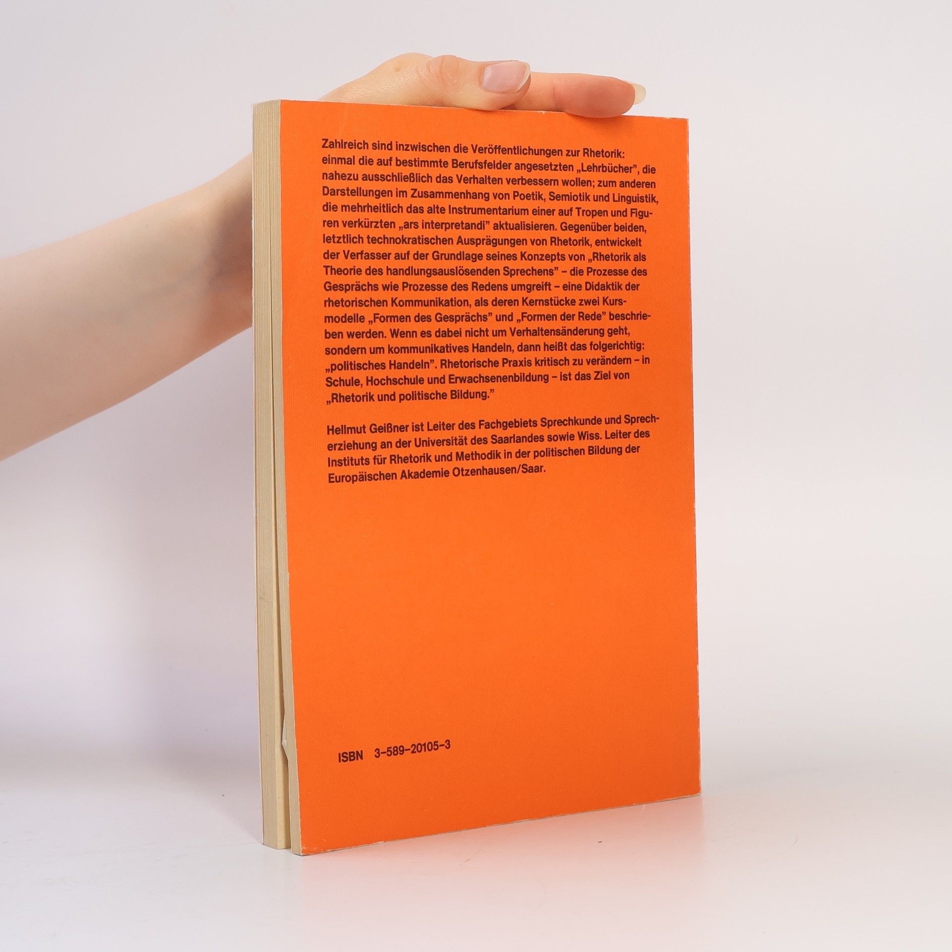 Hellmut Geissner Monographien Literatur + Sprache + Didaktik - 7: Rhetorik und politische Bildung